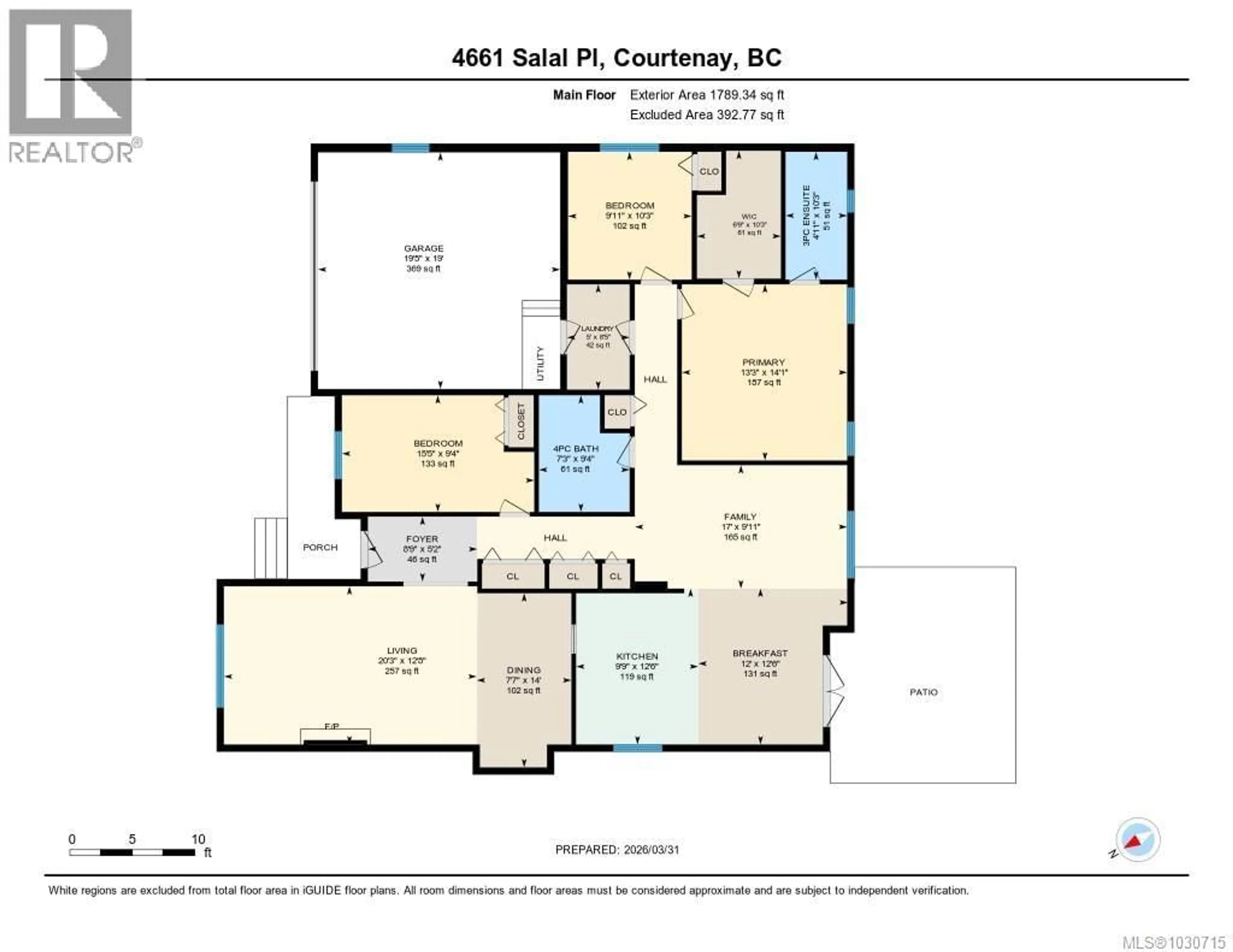 Floor plan for 4661 SALAL PLACE, Courtenay British Columbia V9N4A1