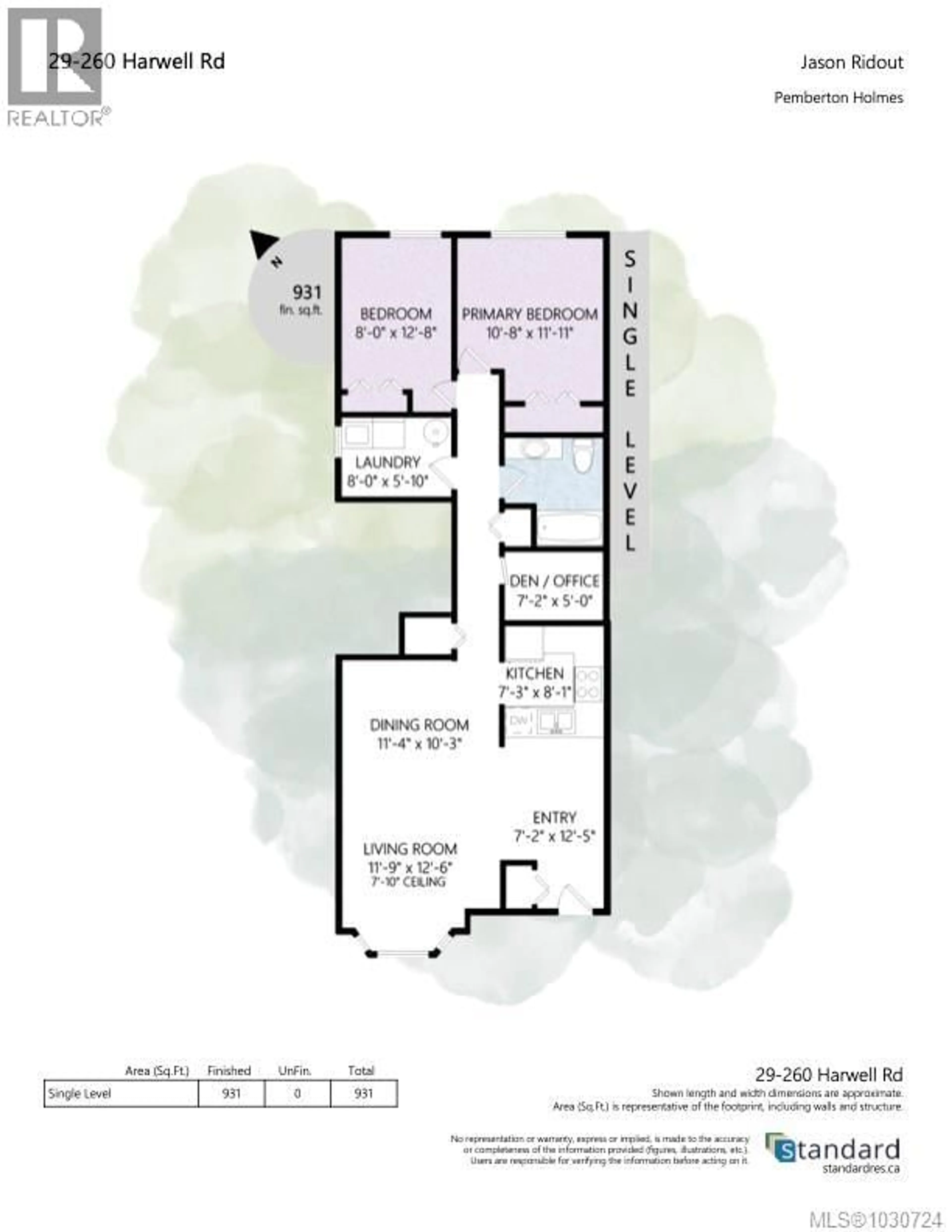 Floor plan for 29 - 260 HARWELL ROAD, Nanaimo British Columbia V9R6V1