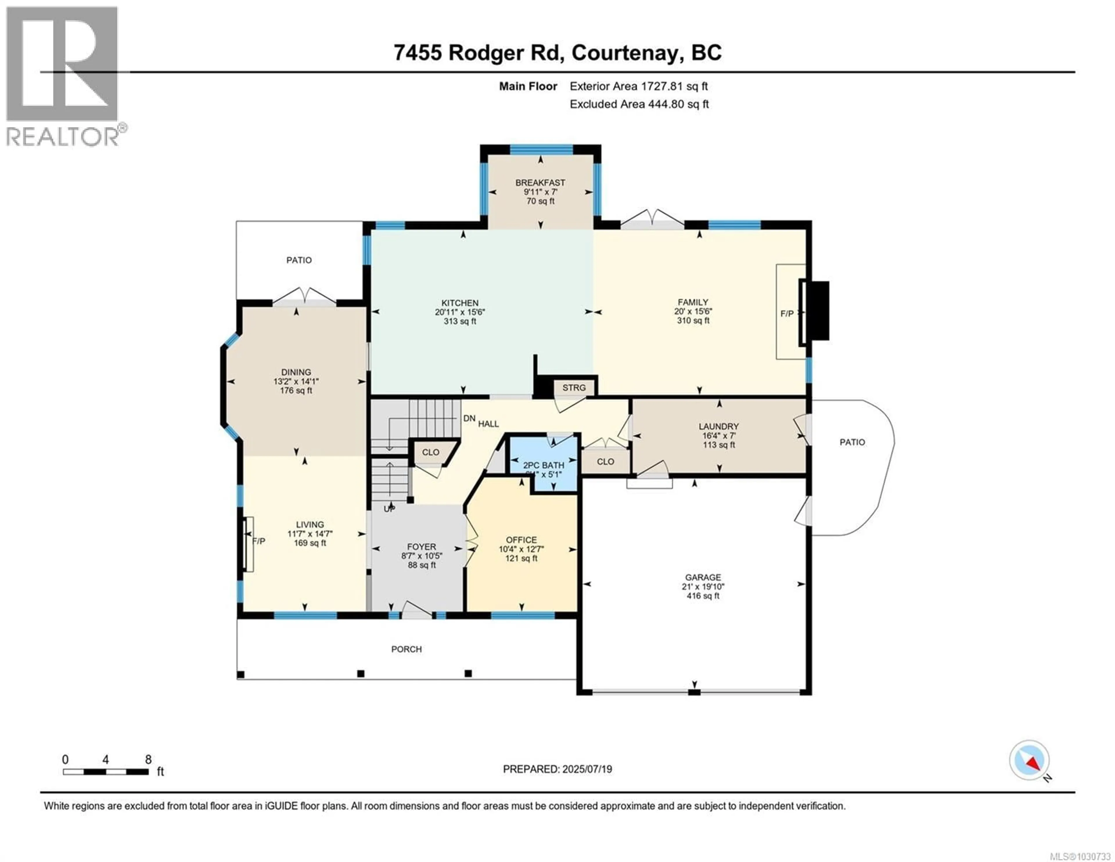 Floor plan for 7455 RODGER ROAD, Merville British Columbia V0R2M0