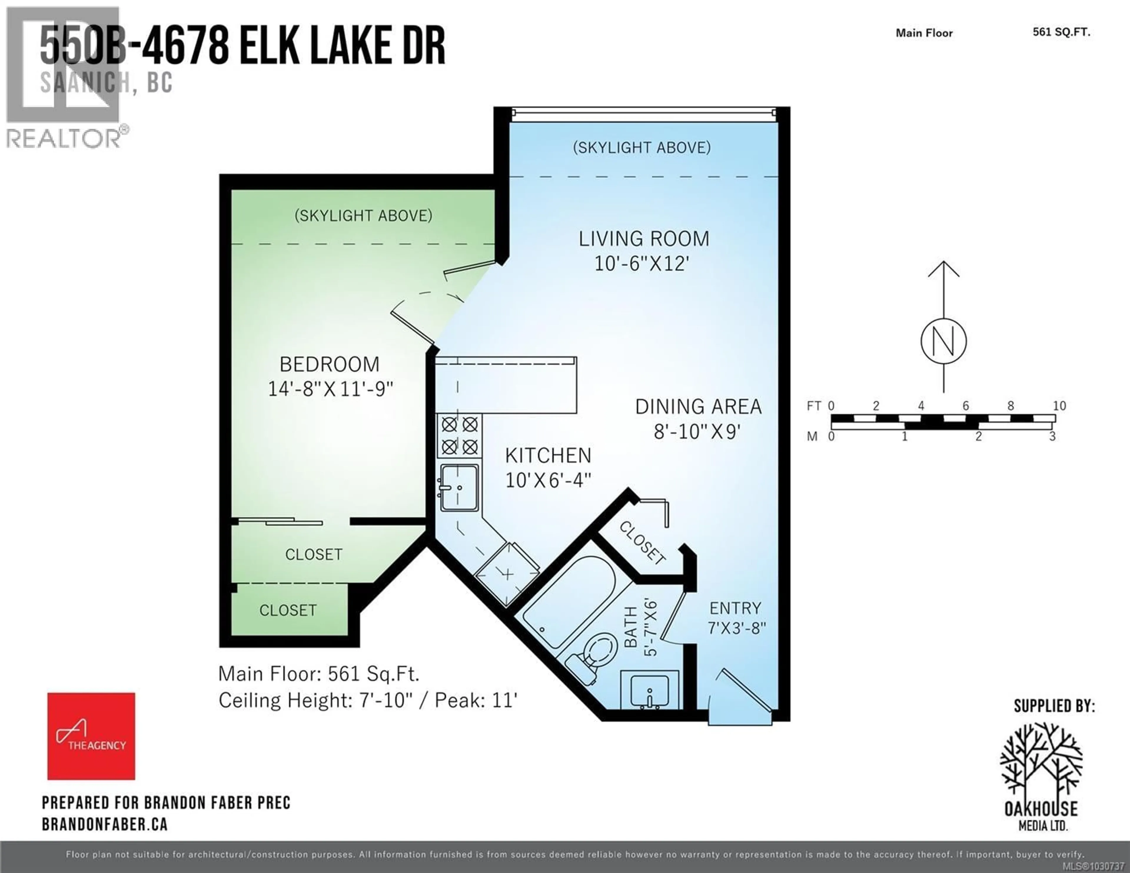 Floor plan for 550B - 4678 ELK LAKE DRIVE, Saanich British Columbia V8Z5M1