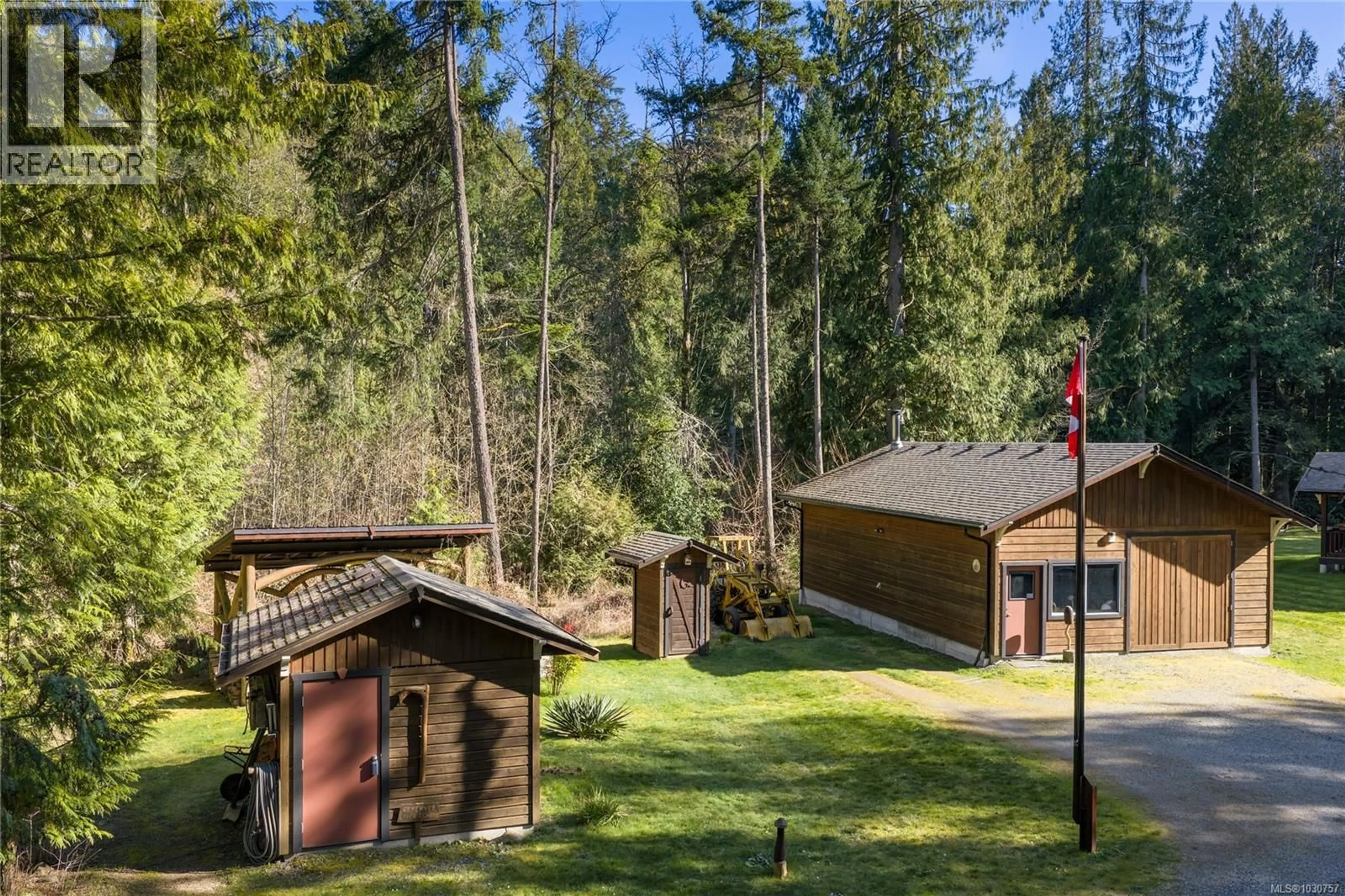 A pic from outside/outdoor area/front of a property/back of a property/a pic from drone, forest/trees view for 13475 CEDAR ROAD, Ladysmith British Columbia V9G1H5