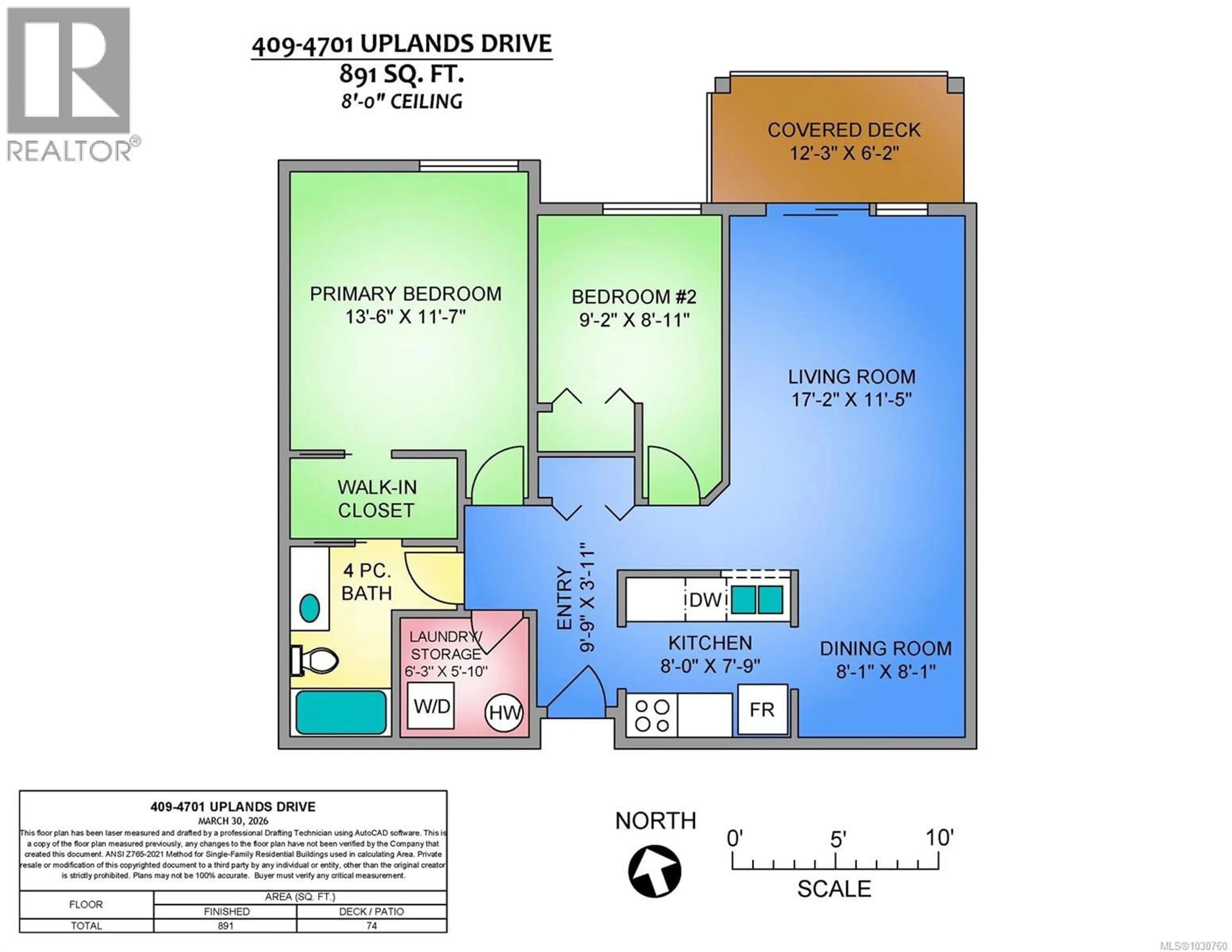Floor plan for 409 - 4701 UPLANDS DRIVE, Nanaimo British Columbia V9T5Y2
