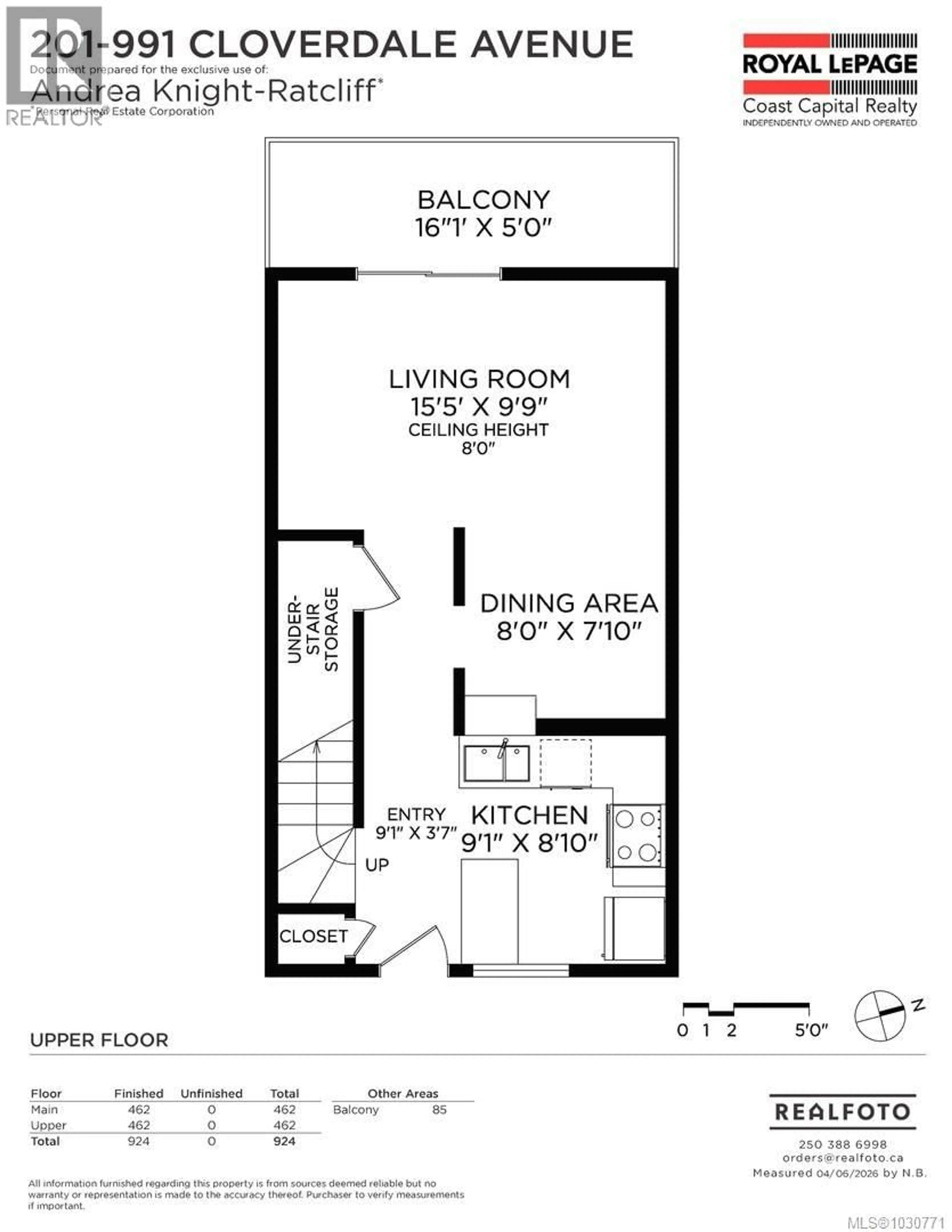 Floor plan for 201 - 991 CLOVERDALE AVENUE, Saanich British Columbia V8X2T5