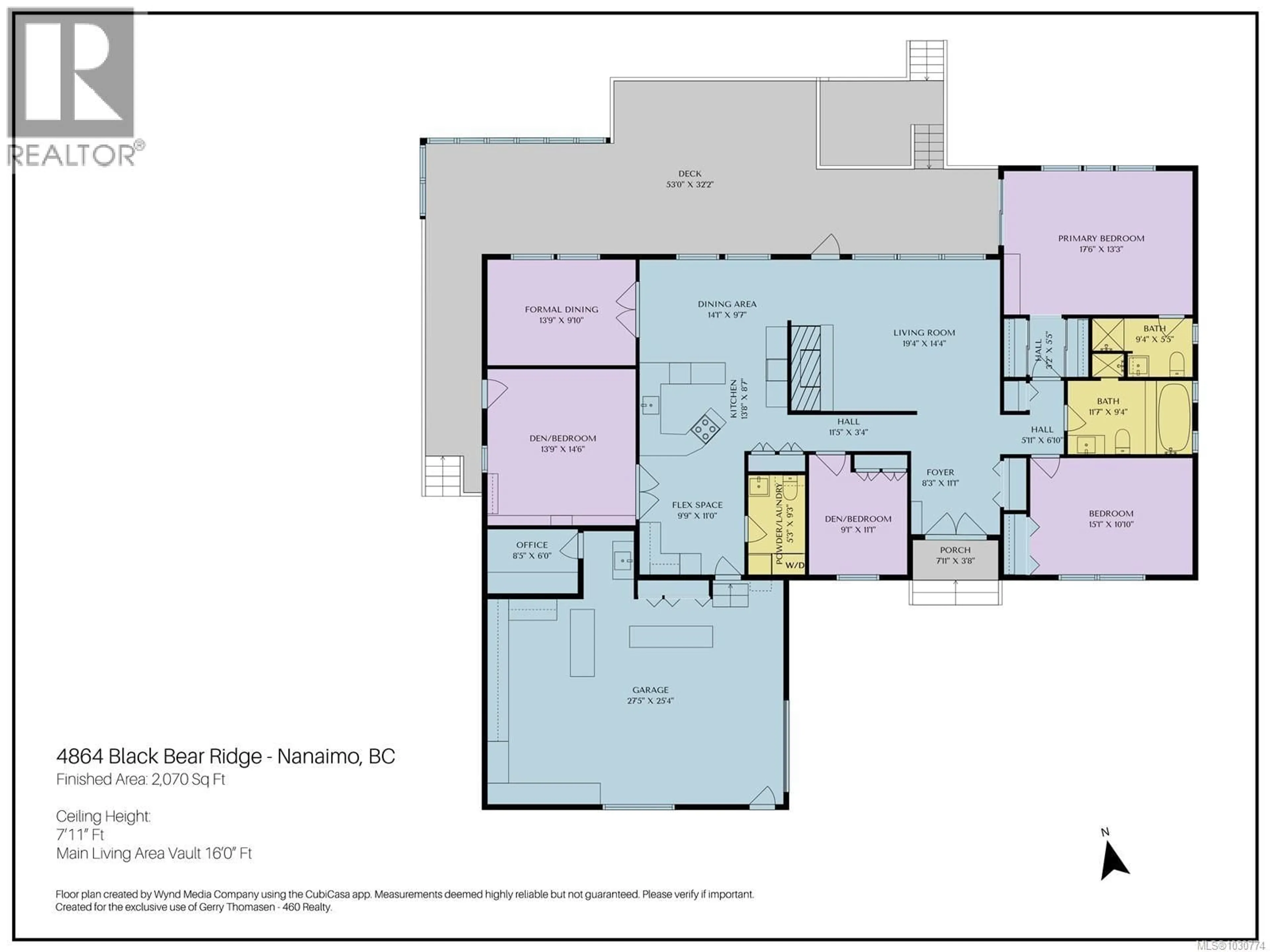 Floor plan for 4864 BLACK BEAR RIDGE, Nanaimo British Columbia V9T6J4