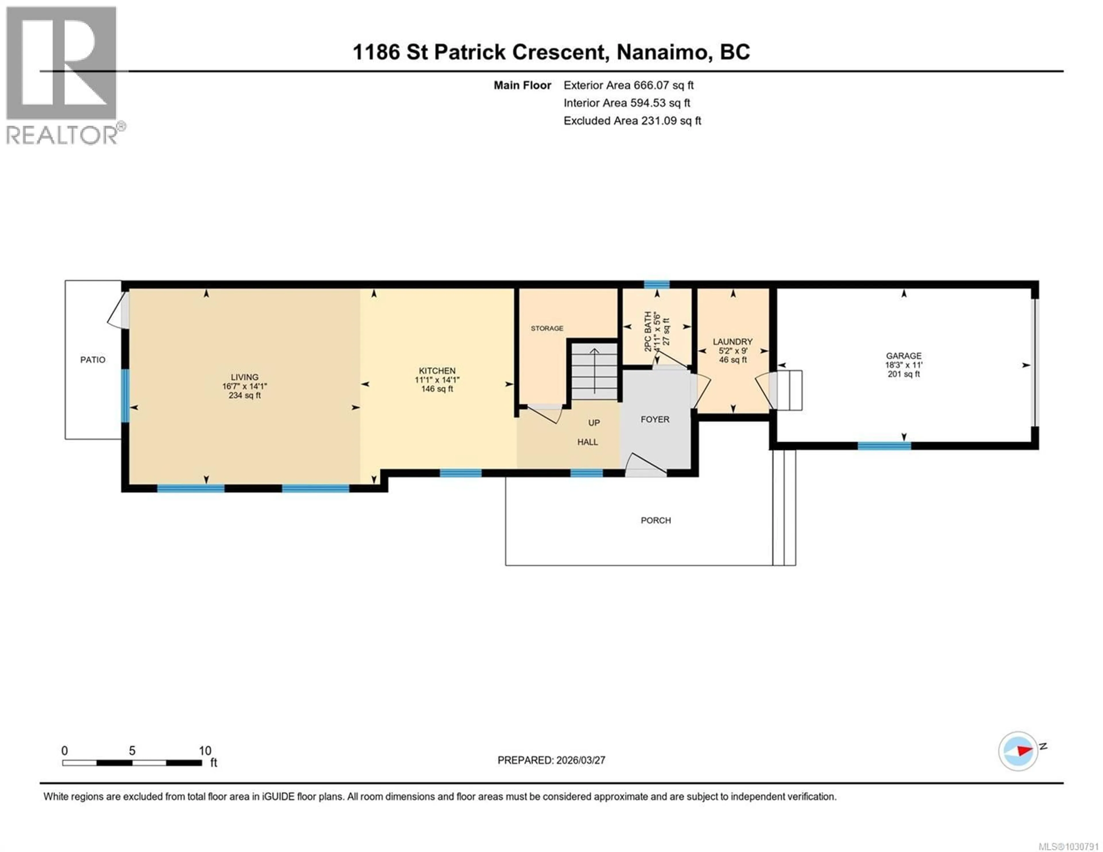 Floor plan for 1186 ST. PATRICK CRESCENT, Nanaimo British Columbia V9S2C3