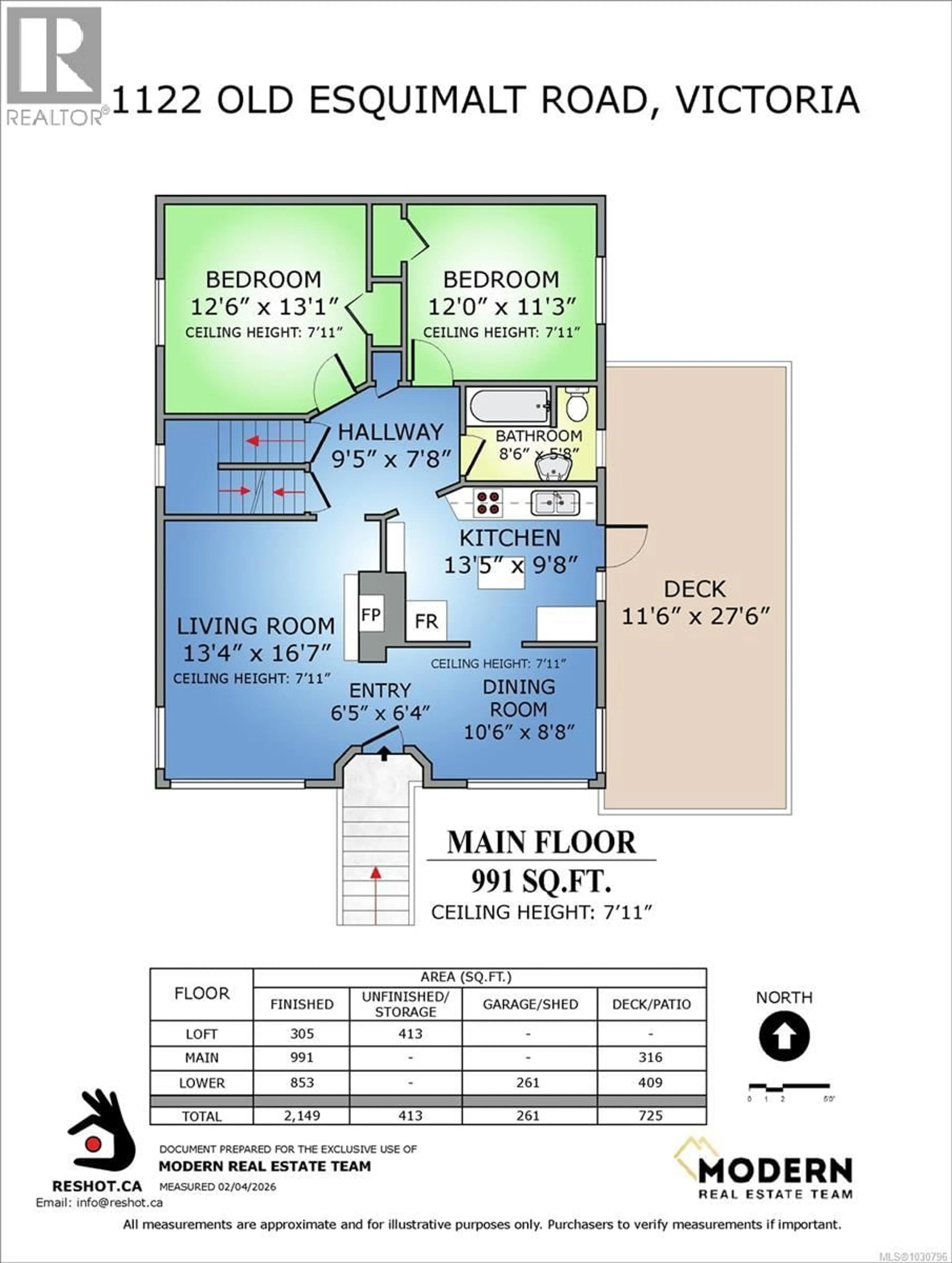 Floor plan for 1122 OLD ESQUIMALT ROAD, Esquimalt British Columbia V9A4X5