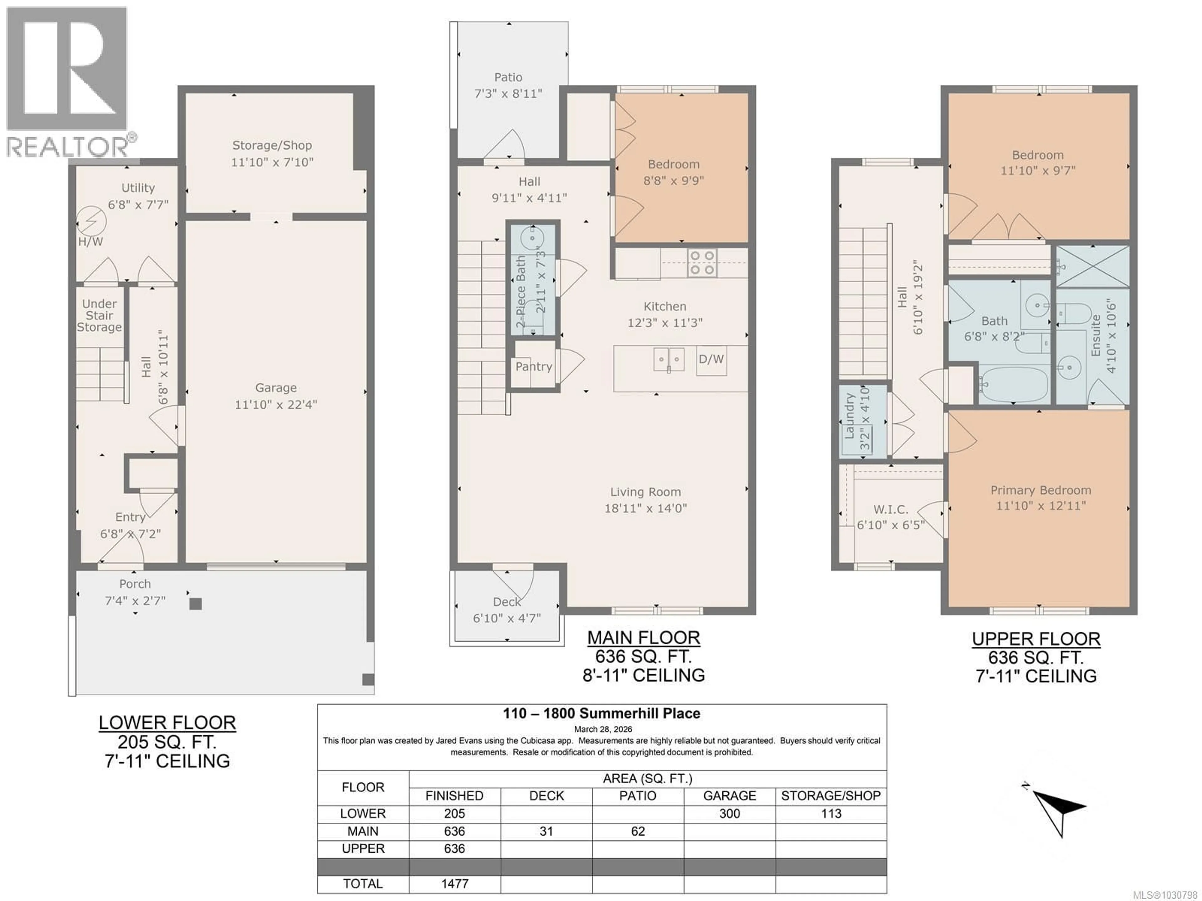 Floor plan for 110 - 1800 SUMMERHILL PLACE, Nanaimo British Columbia V9S0C7