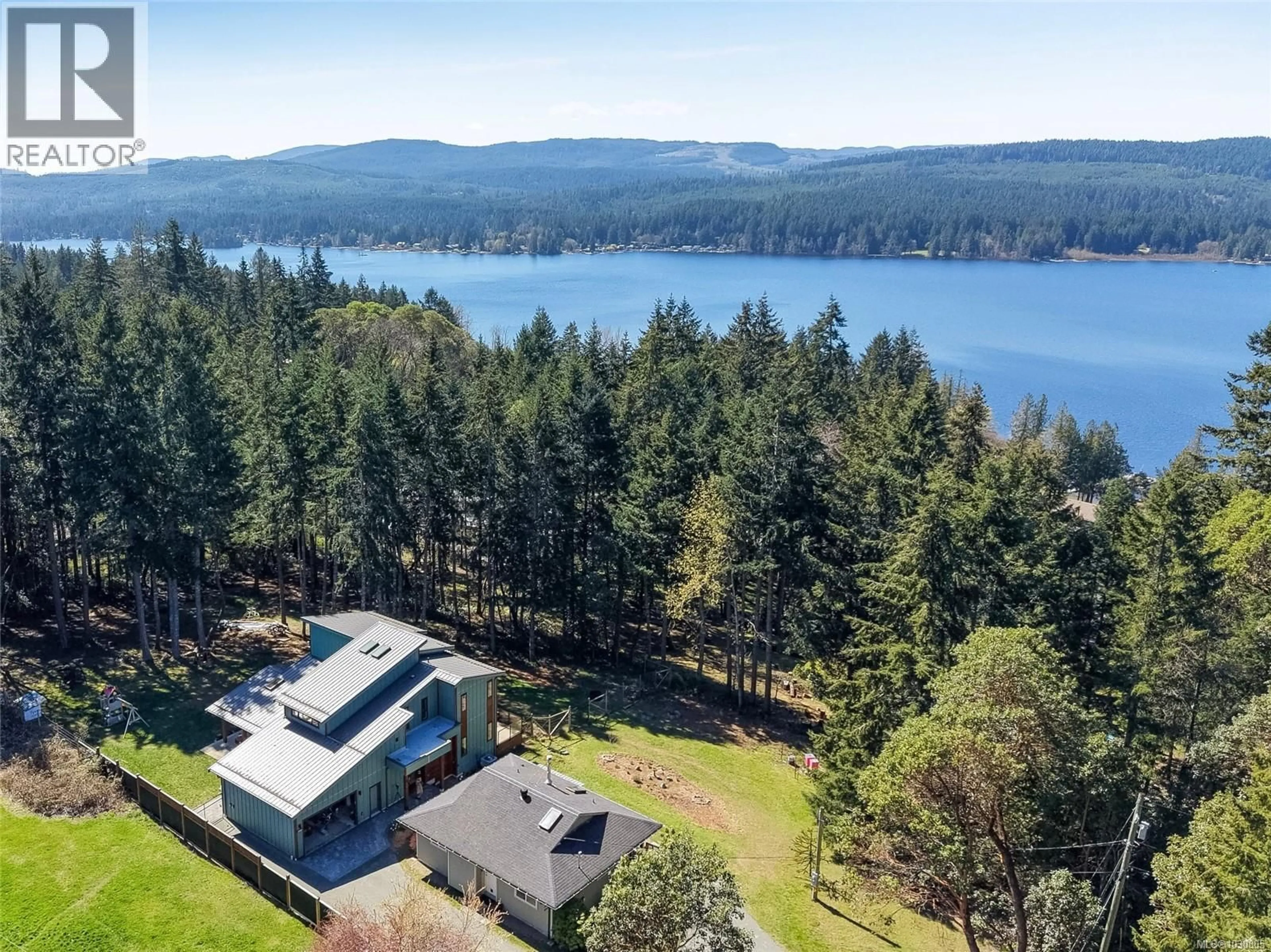 A pic from outside/outdoor area/front of a property/back of a property/a pic from drone, water/lake/river/ocean view for 1846 ELFORD ROAD, Shawnigan Lake British Columbia V0R2W2