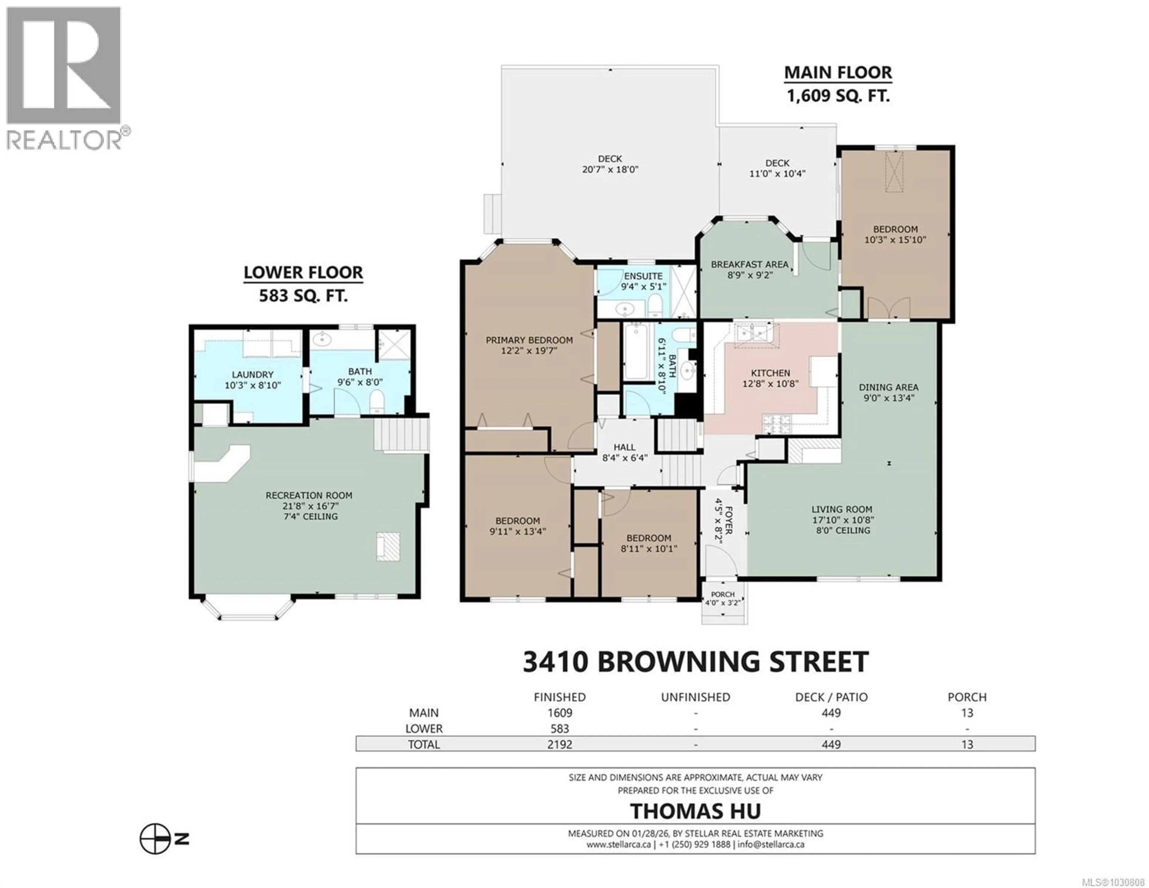 Floor plan for 3410 BROWNING STREET, Saanich British Columbia V8P4E1