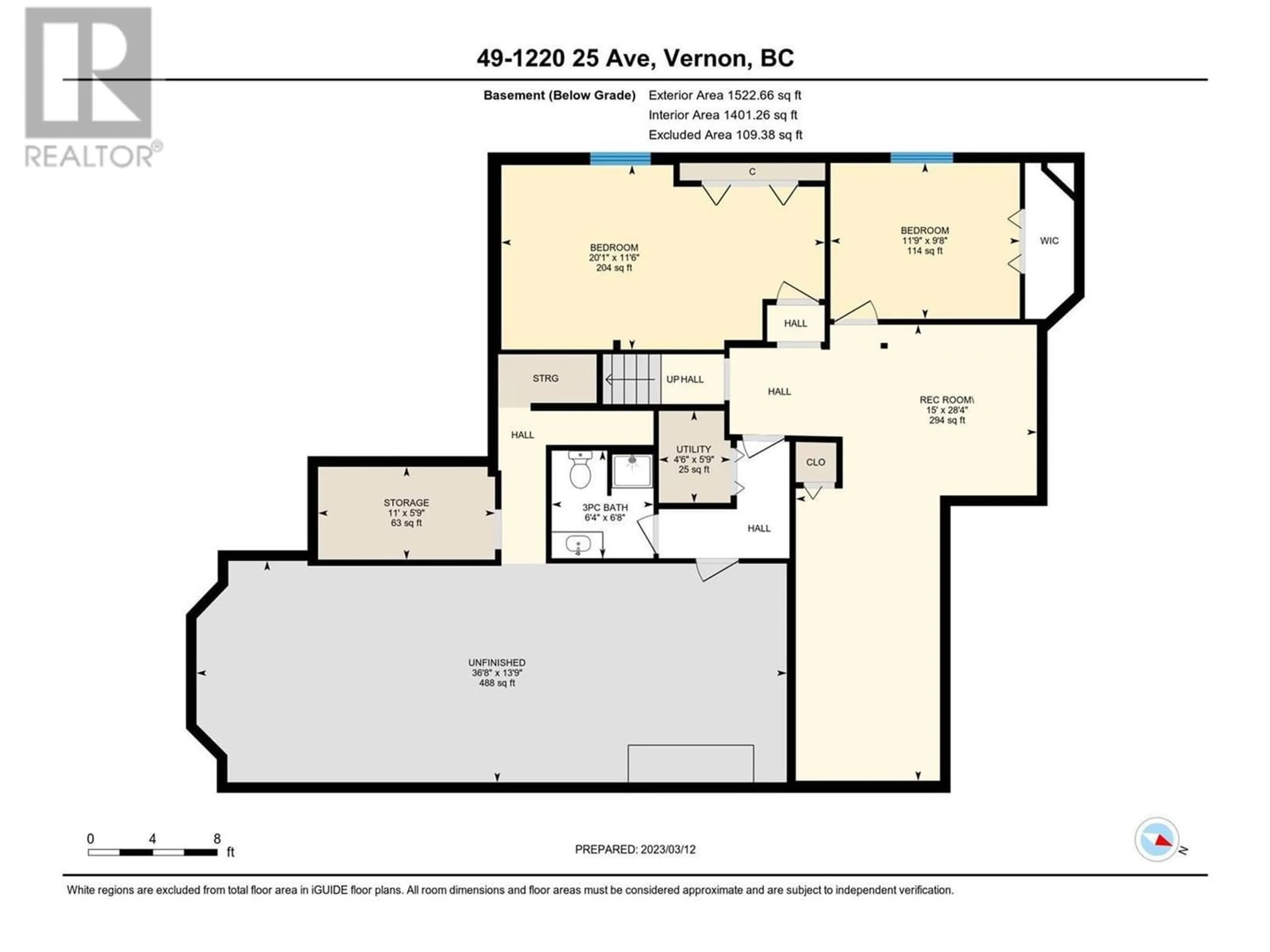 Floor plan for 1220 25 Avenue Unit# 49, Vernon British Columbia V1T9A1