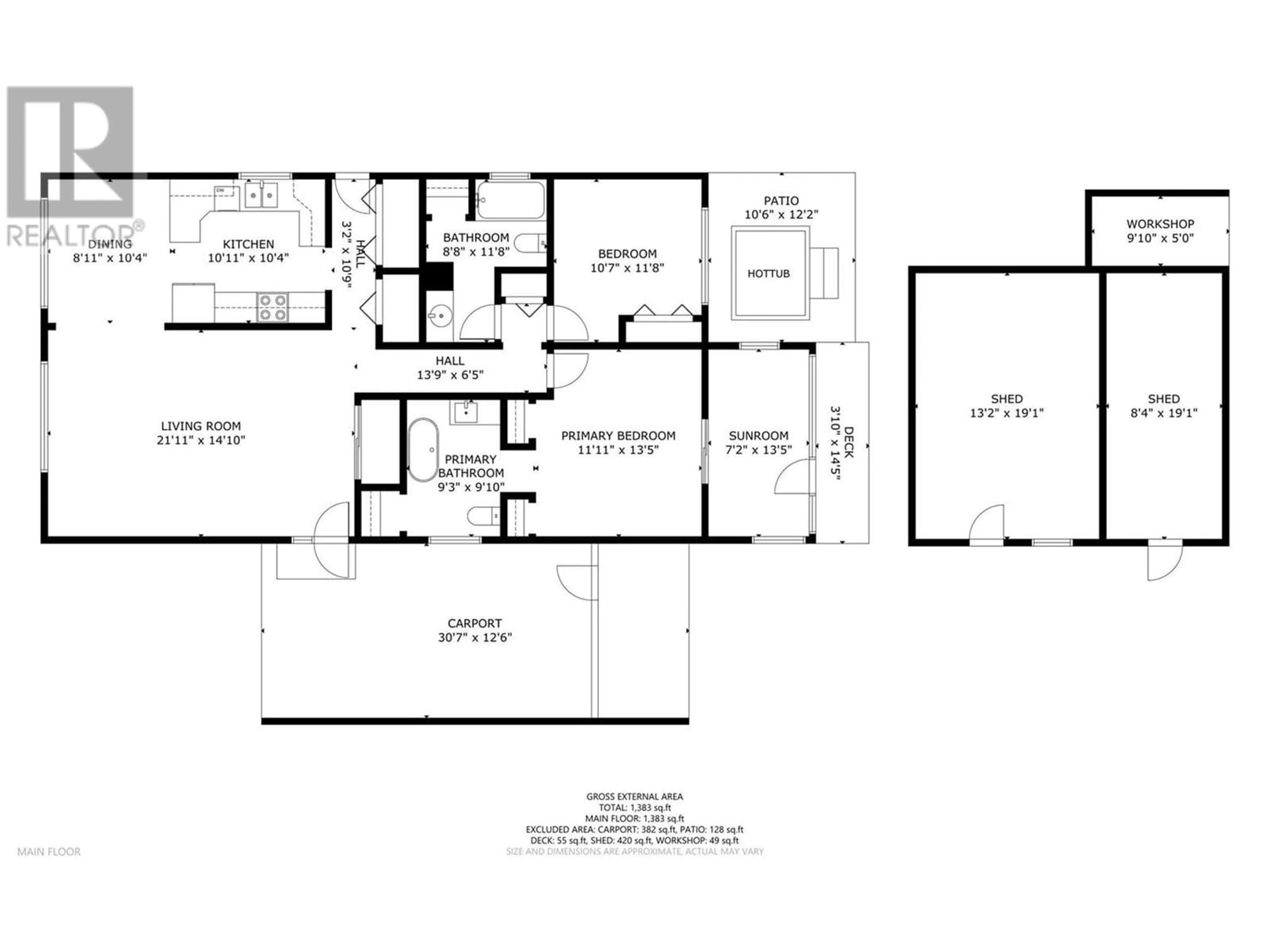 Floor plan for 3585 Dunkley Drive, Armstrong British Columbia V0E1B2