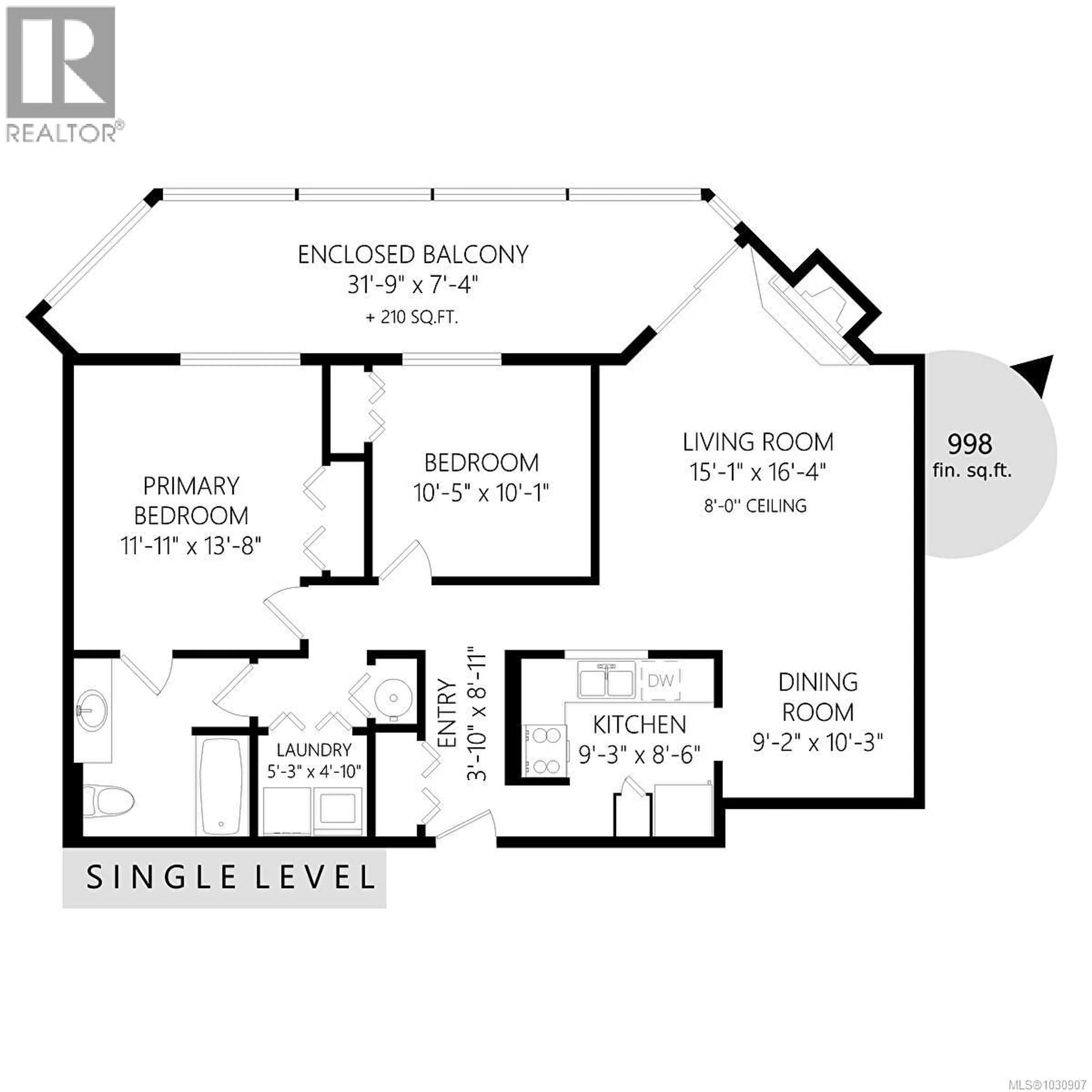 Floor plan for 303 - 9900 FIFTH STREET, Sidney British Columbia V8L2X3