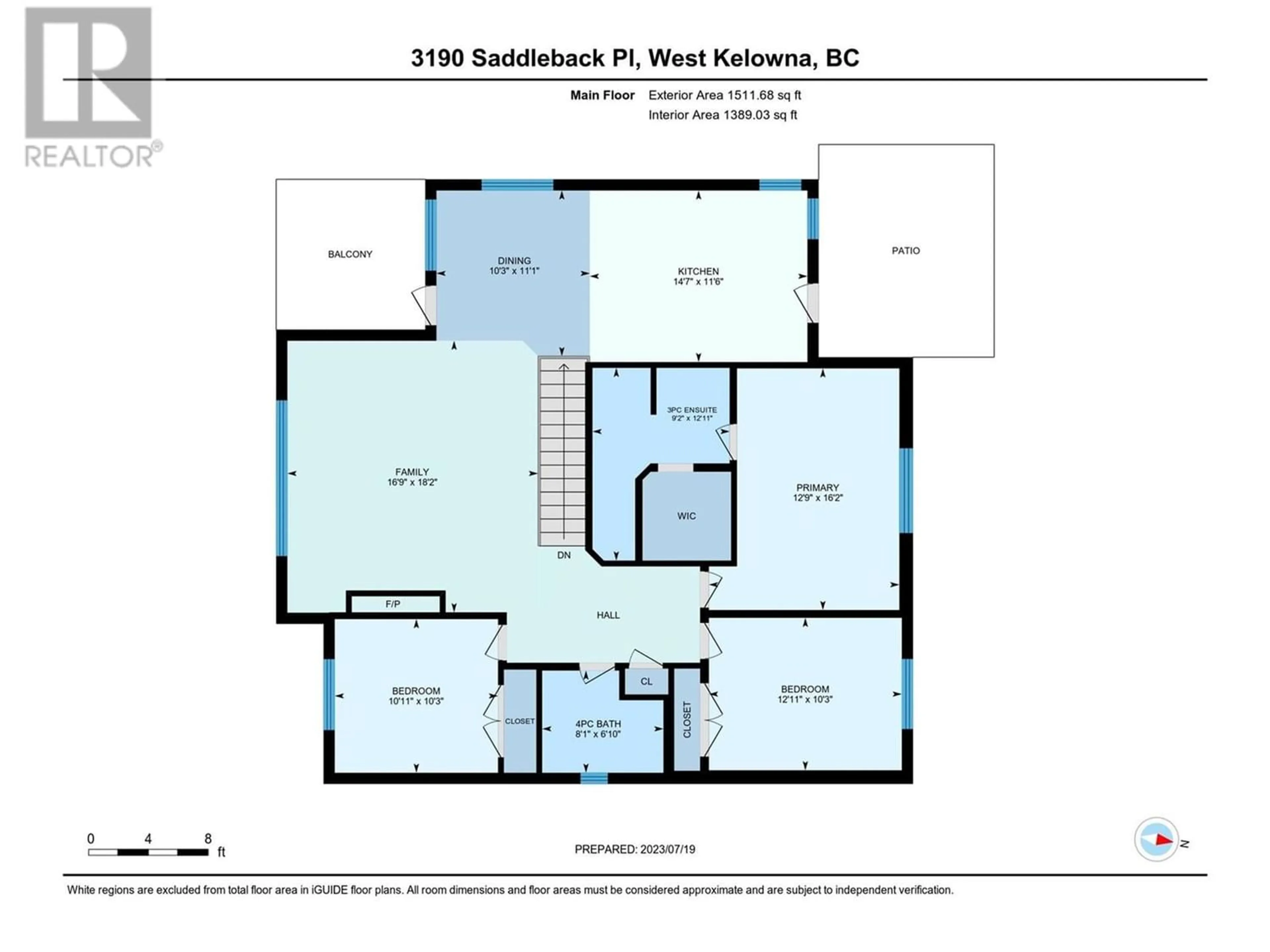 Floor plan for 3190 Saddleback Place, West Kelowna British Columbia V1Z2S9