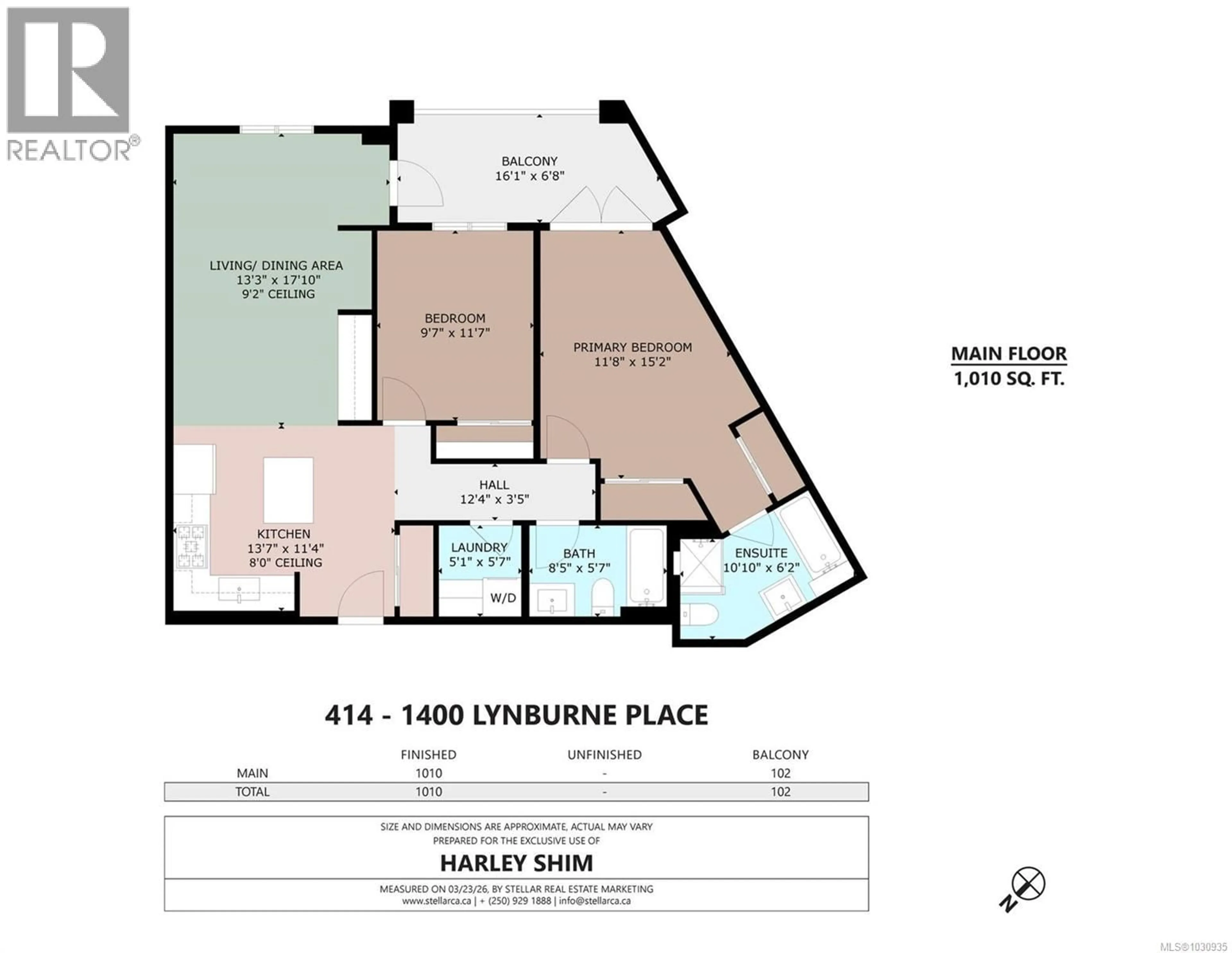 Floor plan for 414 - 1400 LYNBURNE PLACE, Langford British Columbia V9B0A4