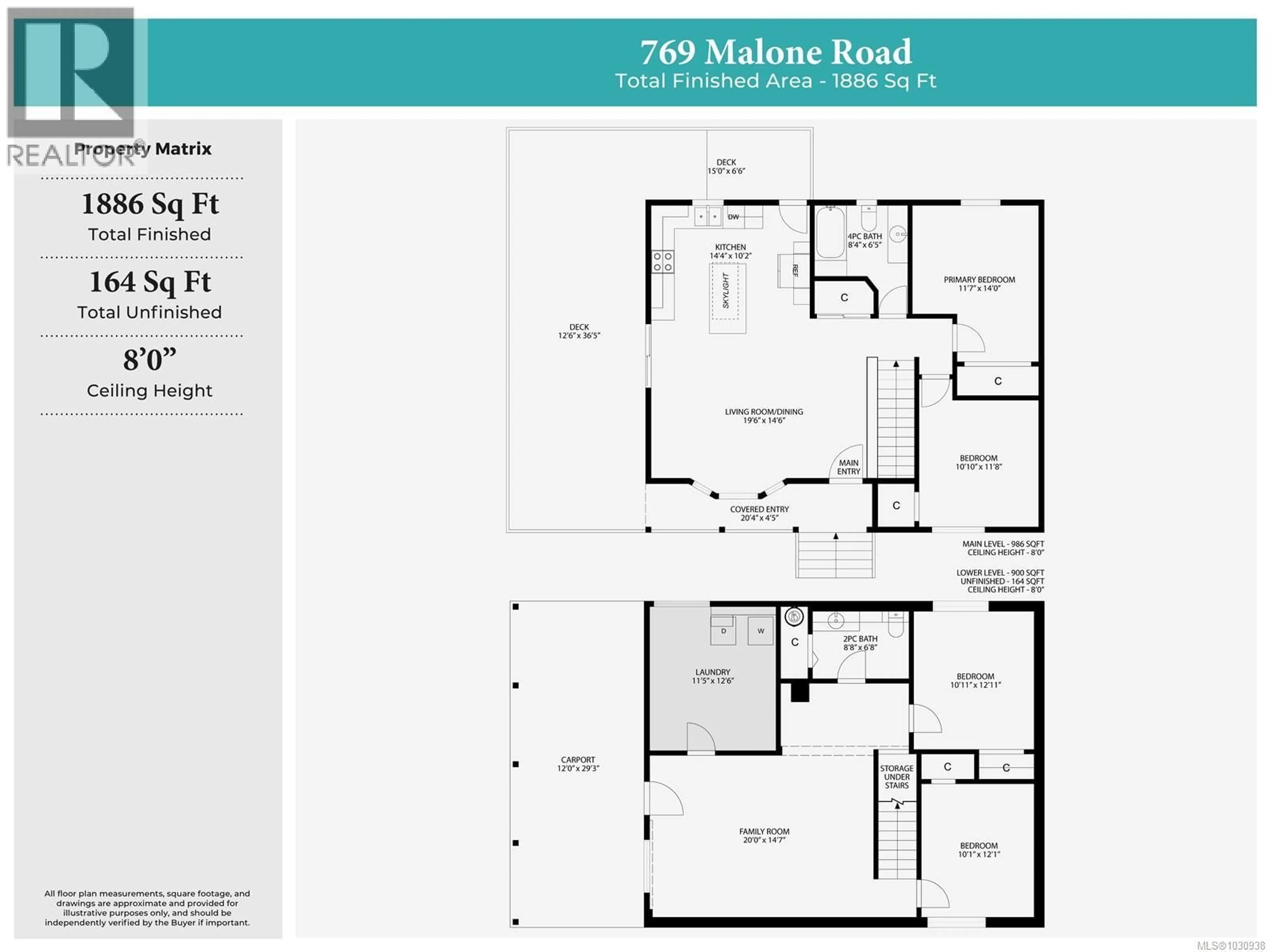Floor plan for 769 MALONE ROAD, Ladysmith British Columbia V9G1N1