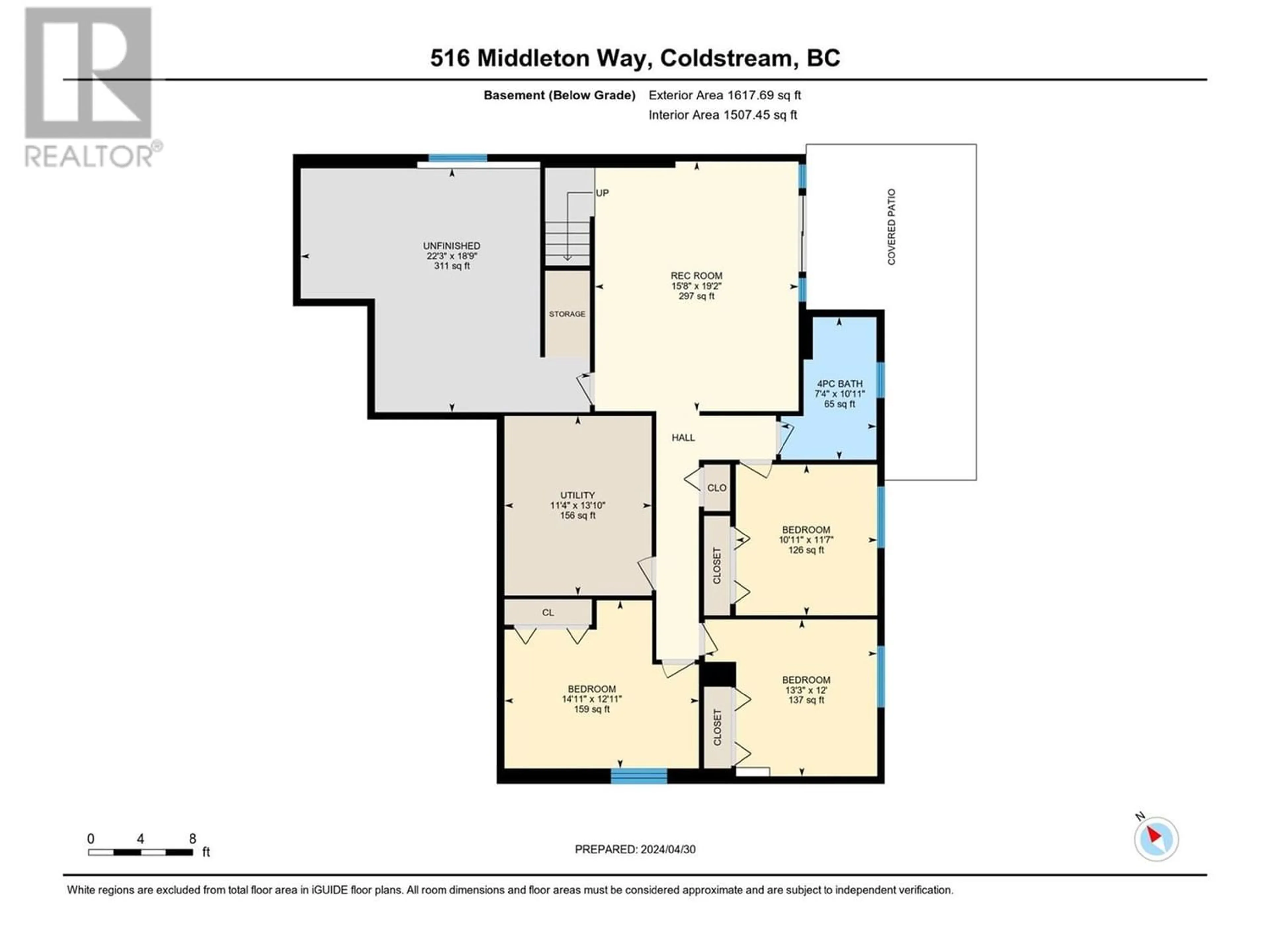 Floor plan for 516 Middleton Way, Coldstream British Columbia V1T3Z8