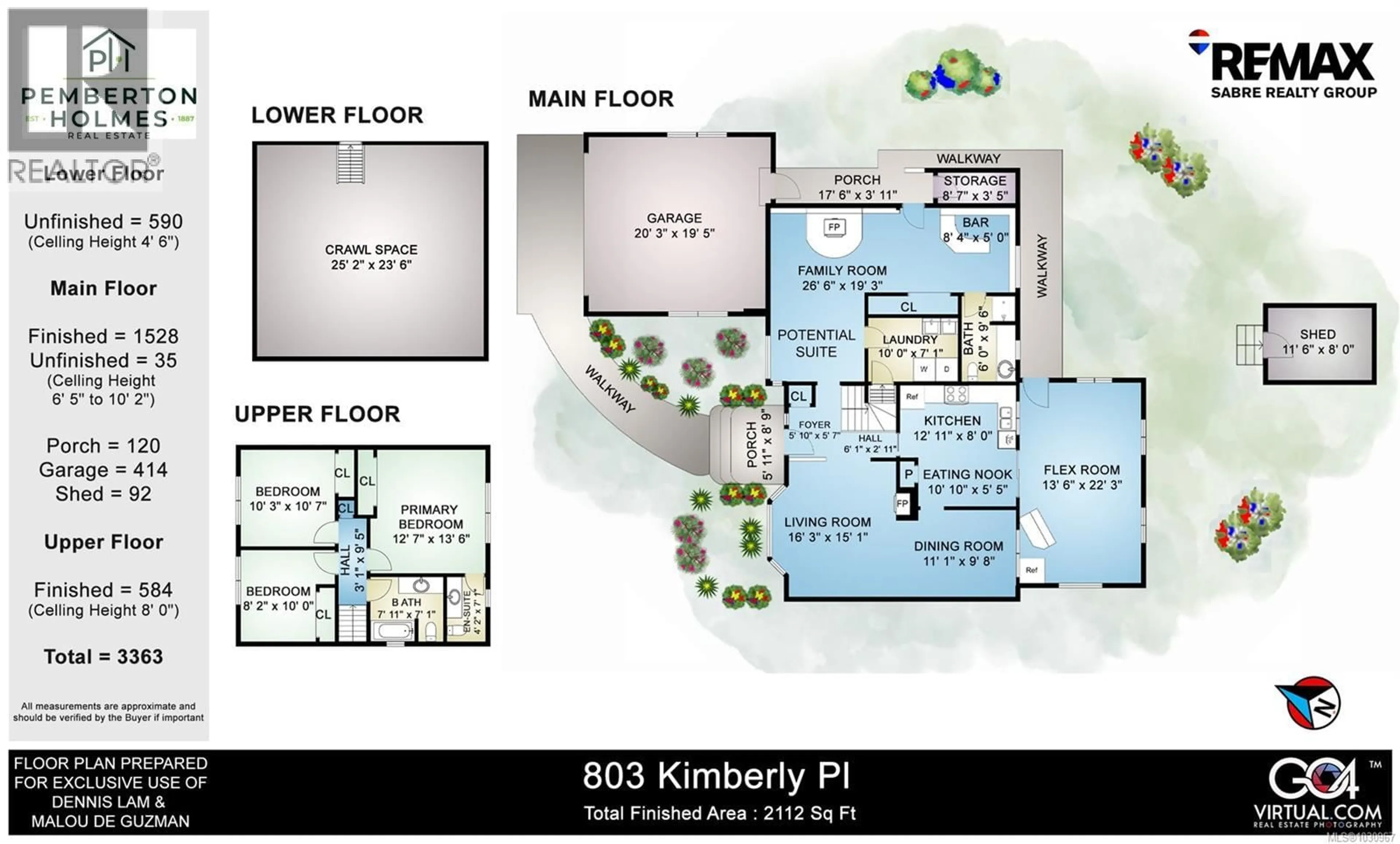 Floor plan for 803 KIMBERLY PLACE, Saanich British Columbia V8X4R2