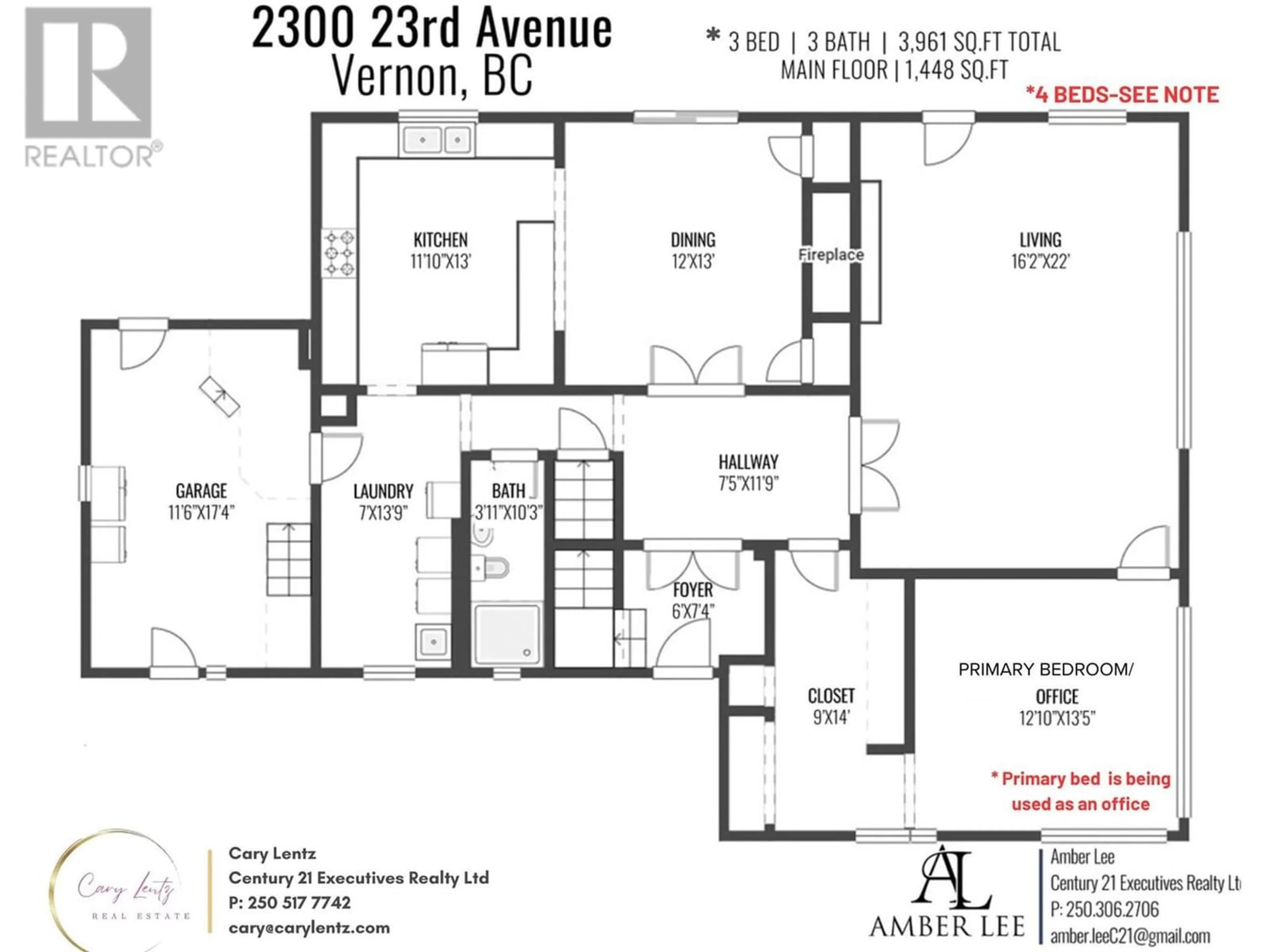 Floor plan for 2300 23 Avenue, Vernon British Columbia V1T7J7