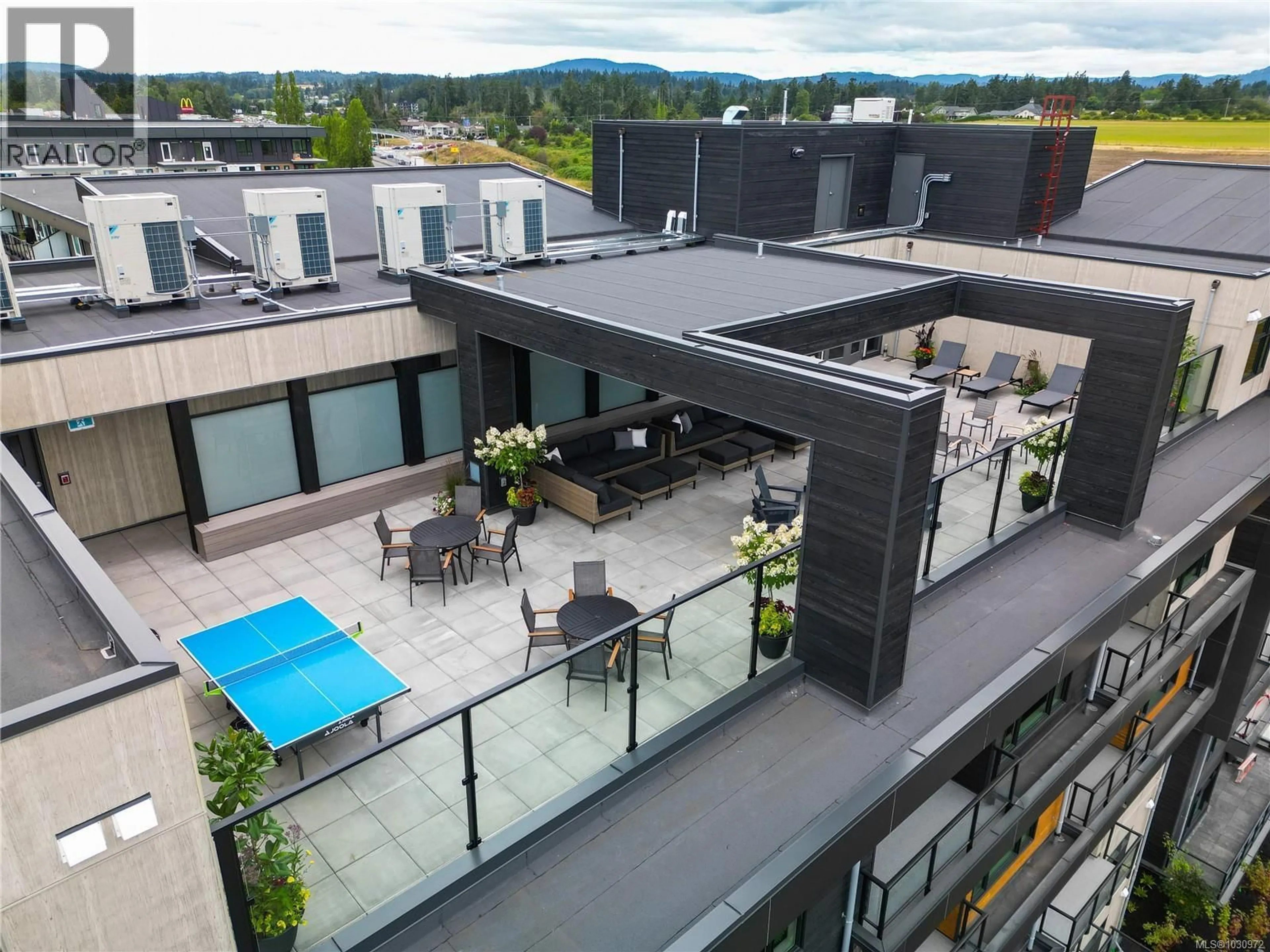 A pic from outside/outdoor area/front of a property/back of a property/a pic from drone, city buildings view from balcony for 409 - 2520 HACKETT CRESCENT, Central Saanich British Columbia V8M0C5