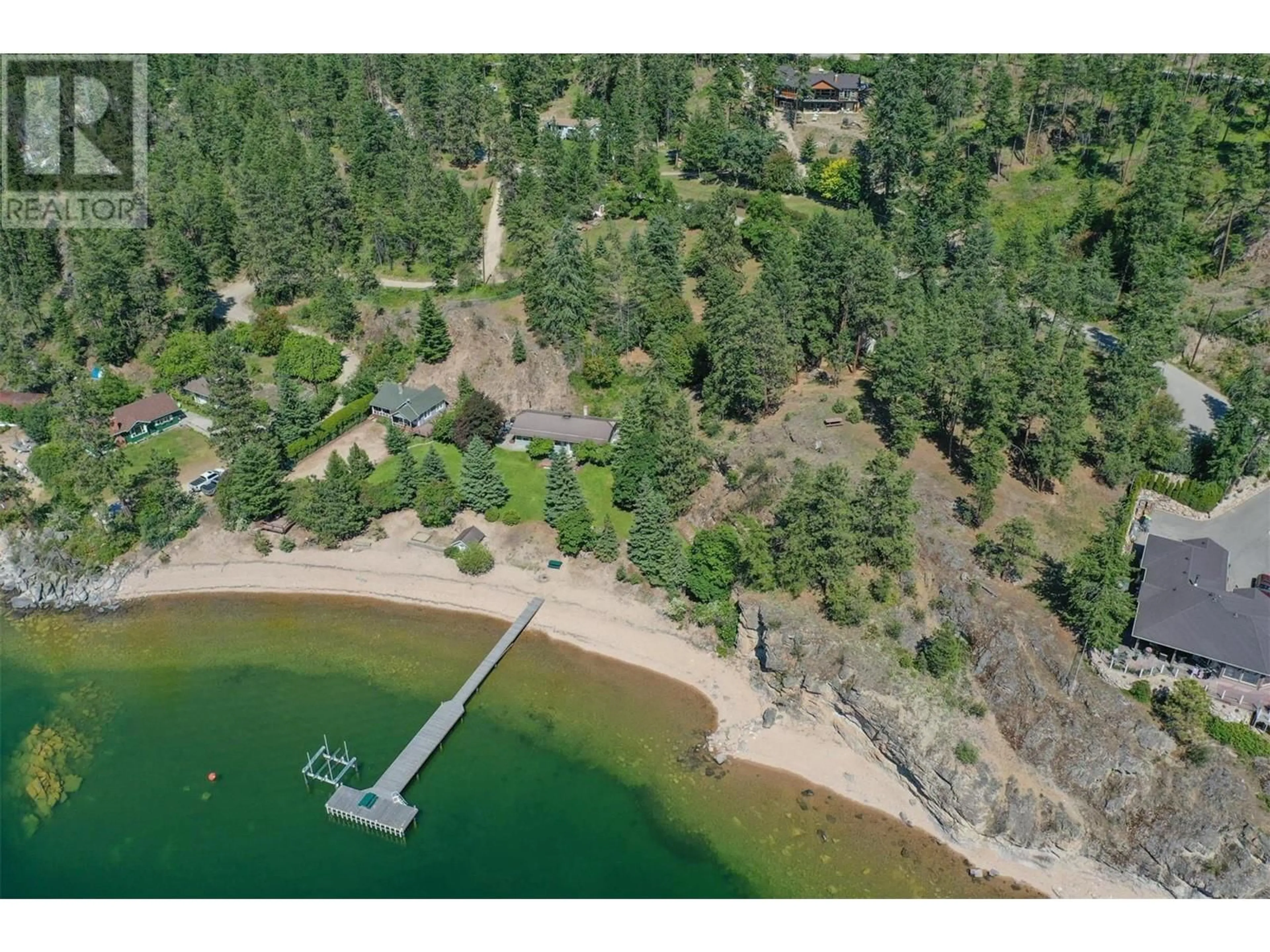 A pic from outside/outdoor area/front of a property/back of a property/a pic from drone, water/lake/river/ocean view for 110 RUSSELL ROAD, Vernon British Columbia V1H1L2