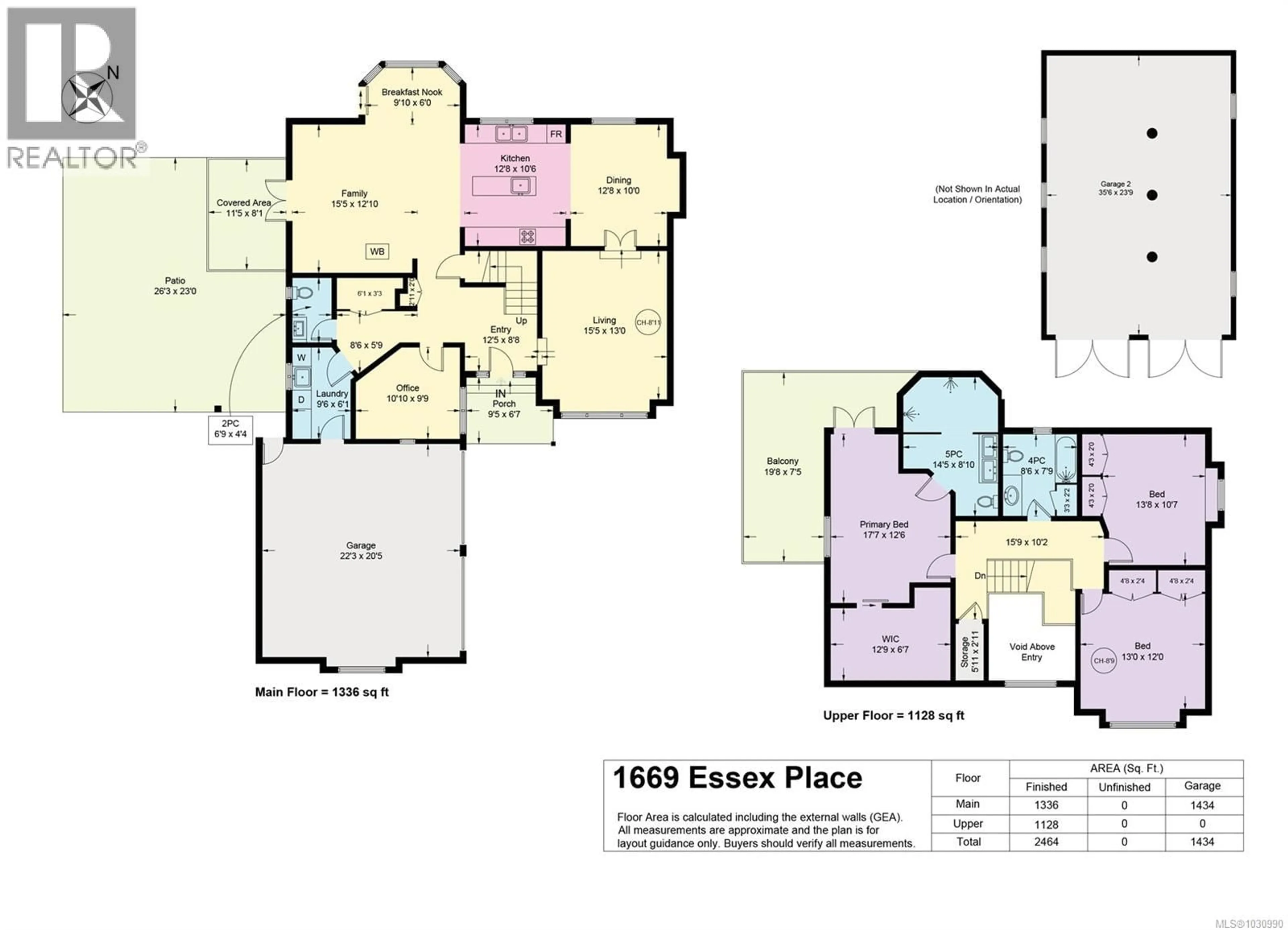 Floor plan for 1669 ESSEX PLACE, Comox British Columbia V9M4C6