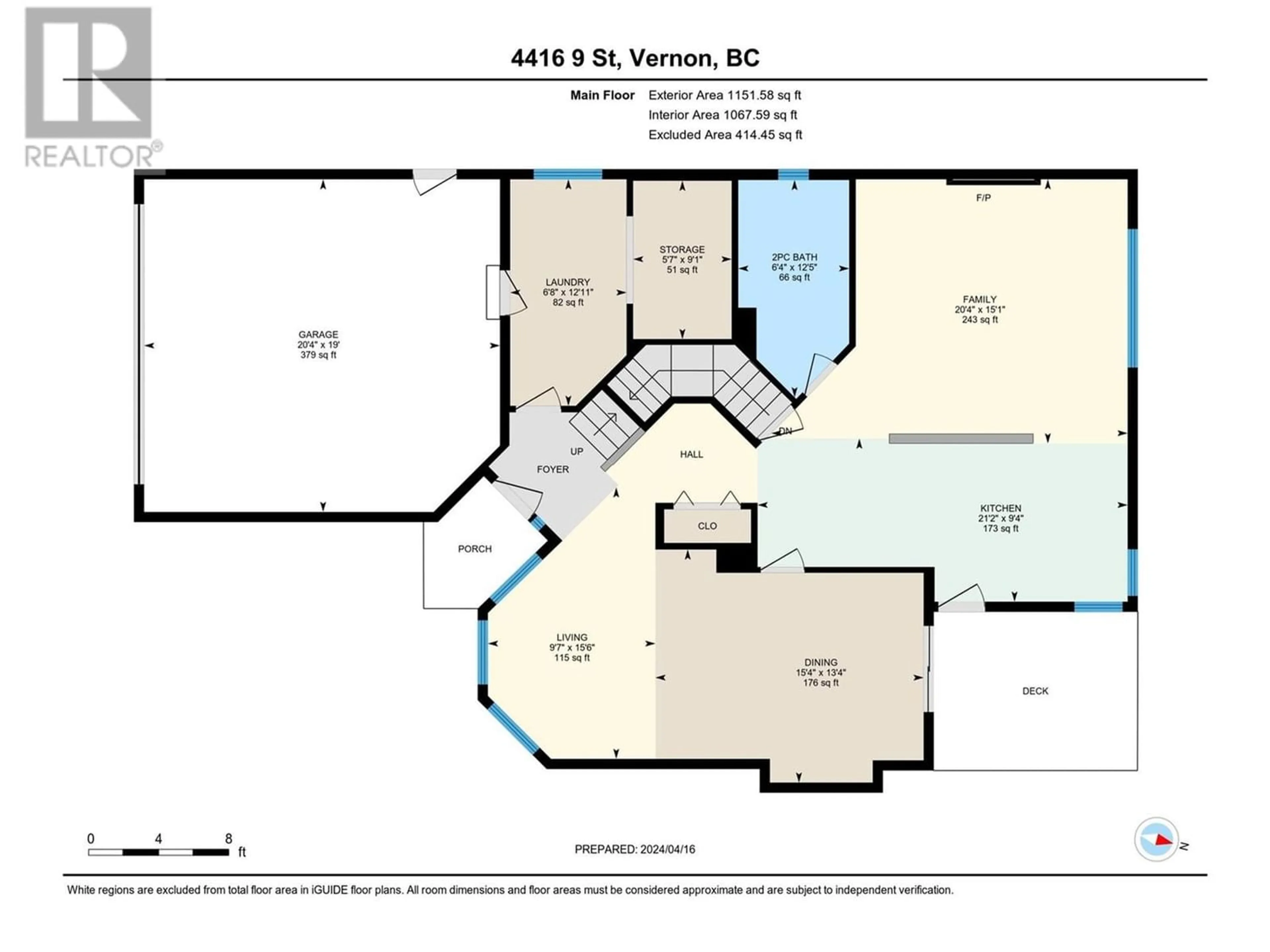 Floor plan for 4416 9 Street, Vernon British Columbia V1T9K1