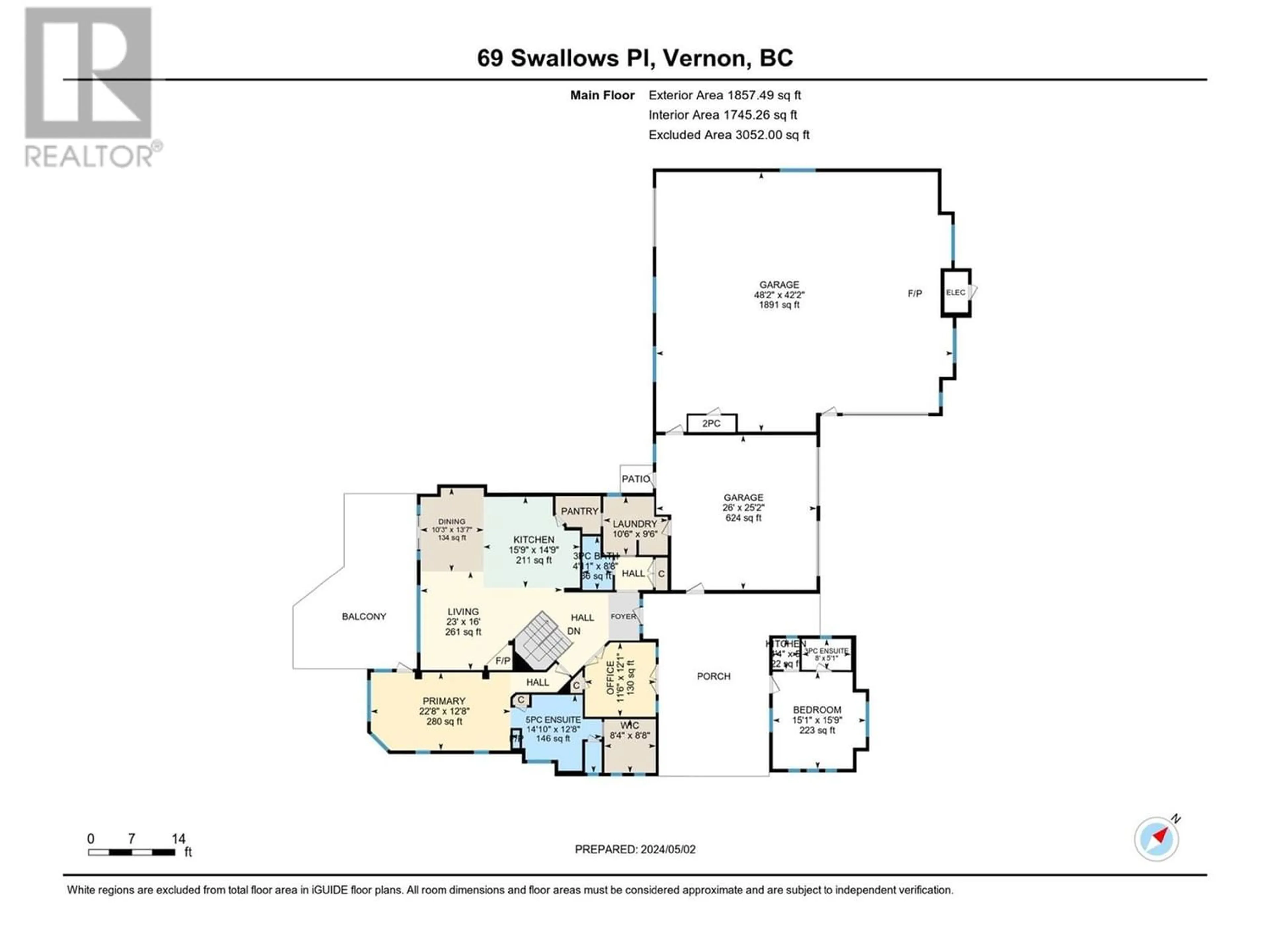 Floor plan for 69 Swallows Place, Vernon British Columbia V1H1F4
