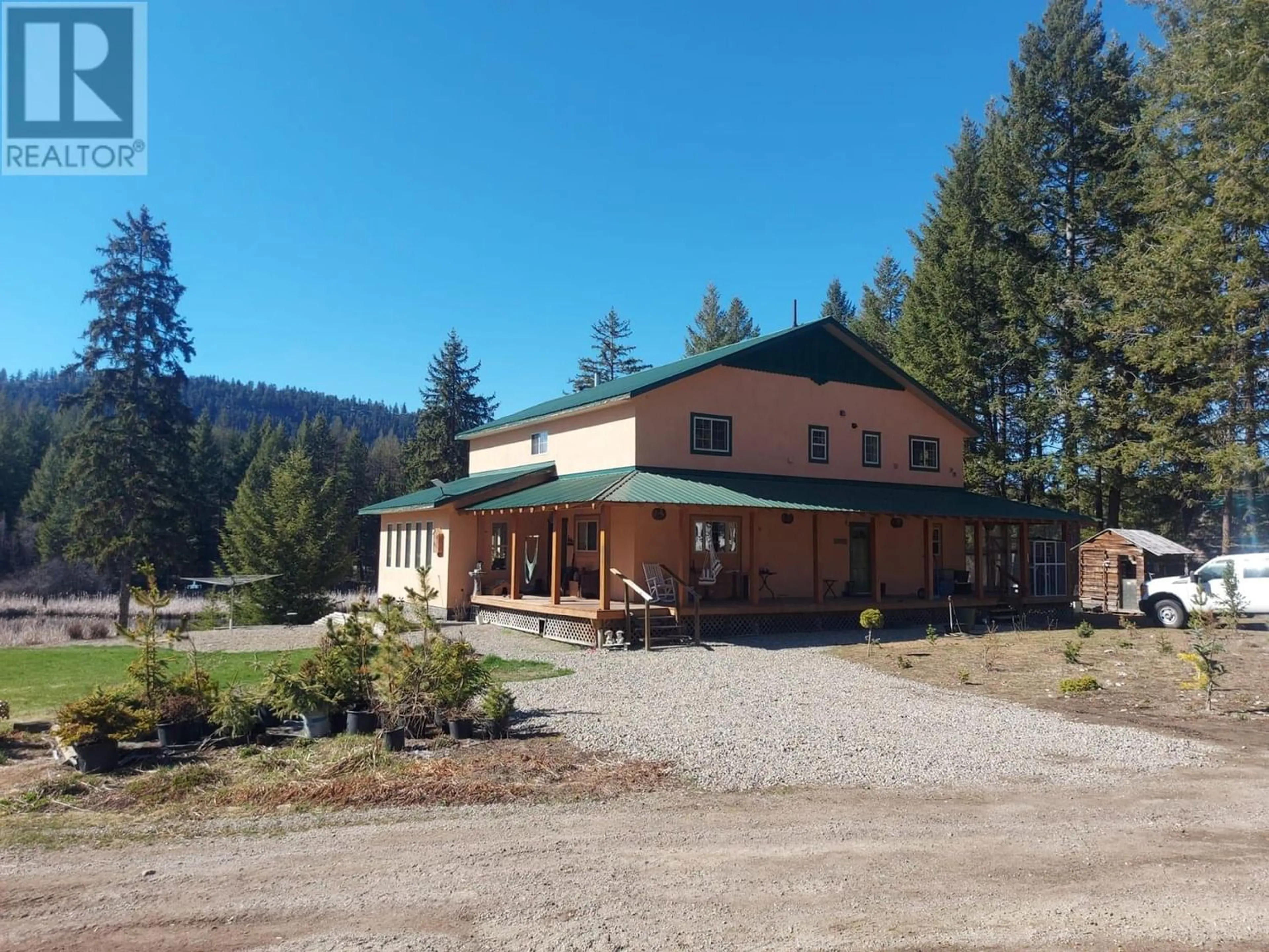 Frontside or backside of a home, the front or back of building for 1770 Johnstone Creek Road W, Rock Creek British Columbia V0H1Y0