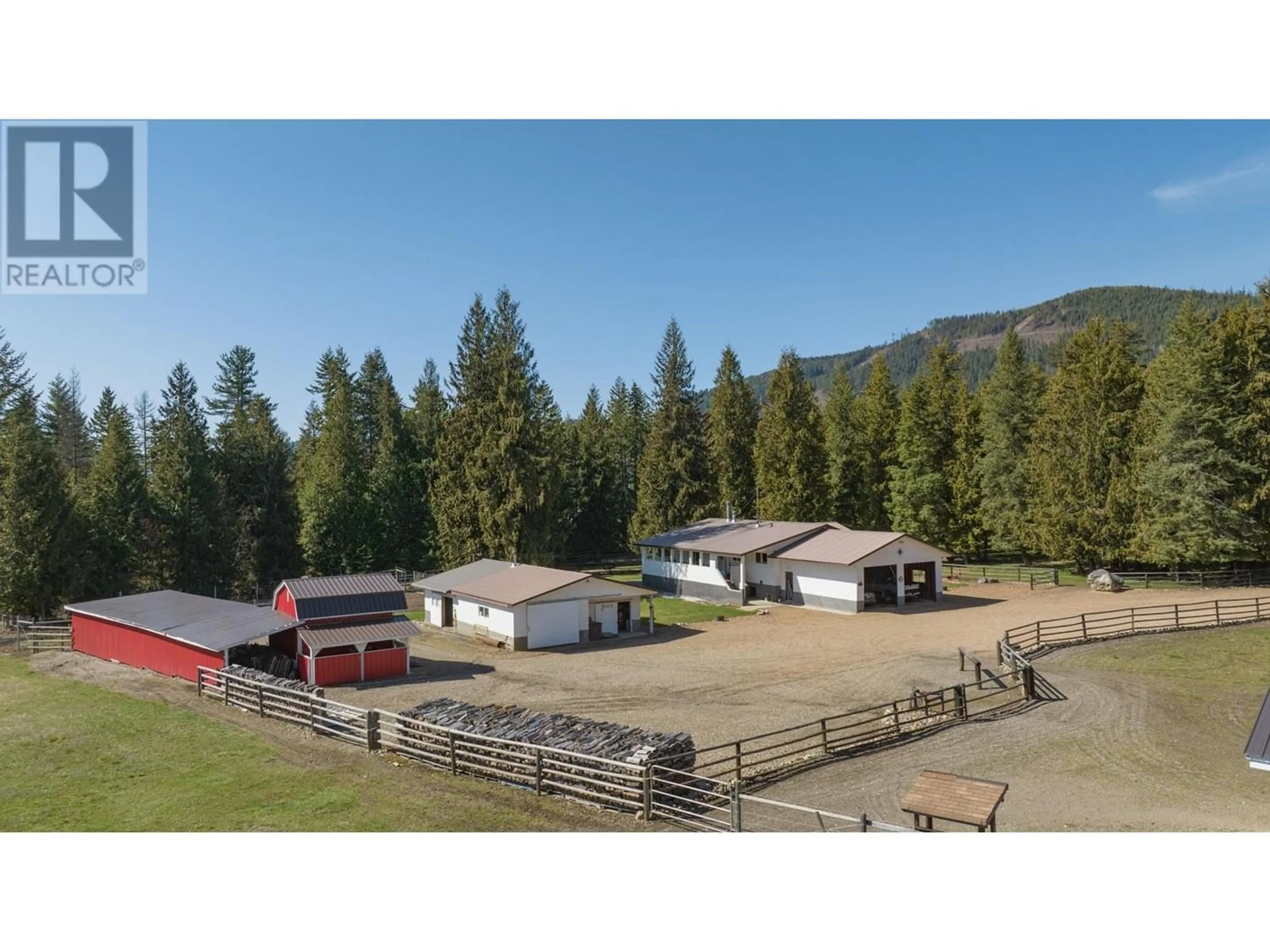 Fenced yard for 225 Trinity Valley Road, Lumby British Columbia V0E2G4