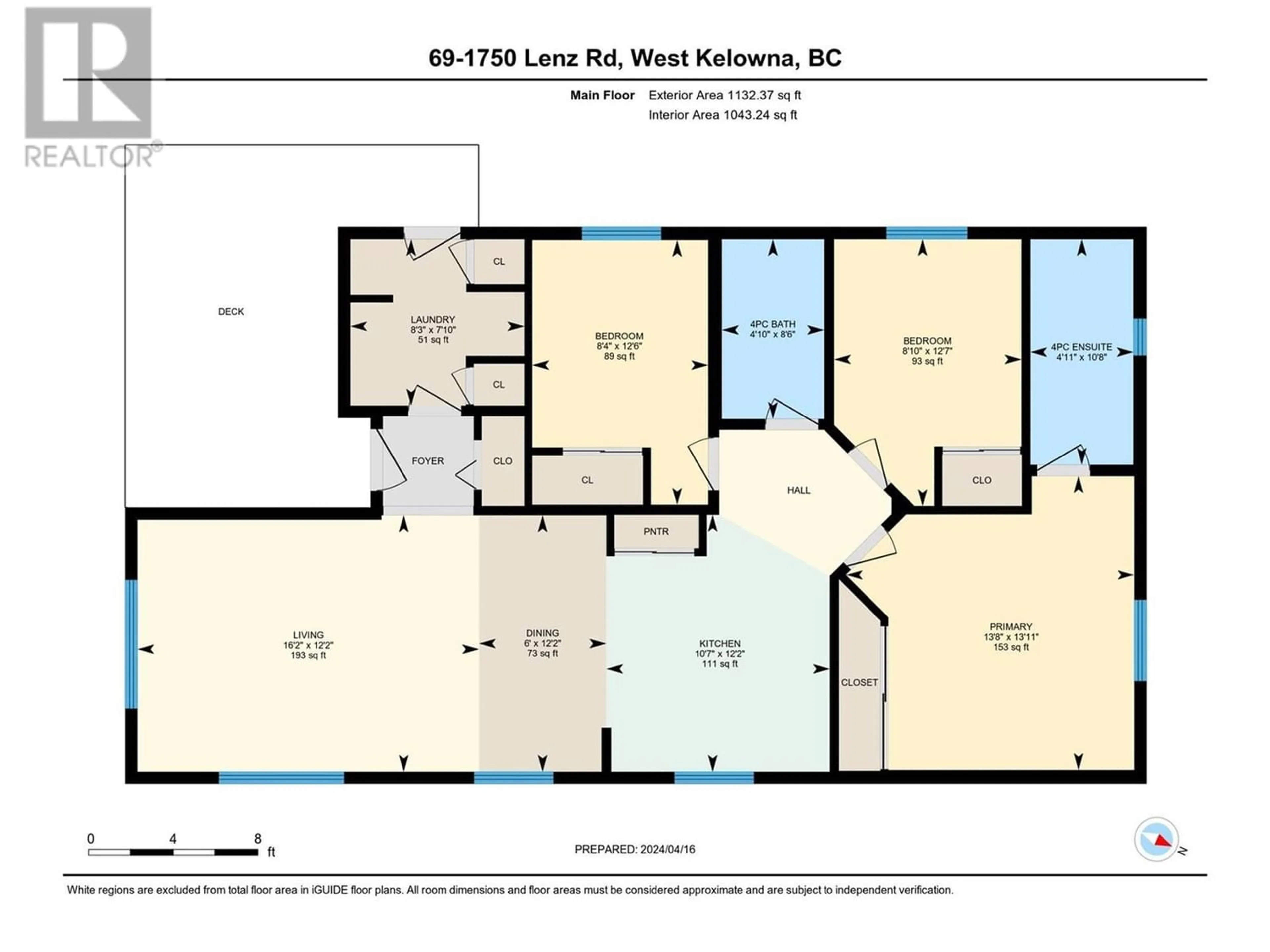 Floor plan for 1750 Lenz Road Unit# 69, West Kelowna British Columbia V1Z3N1