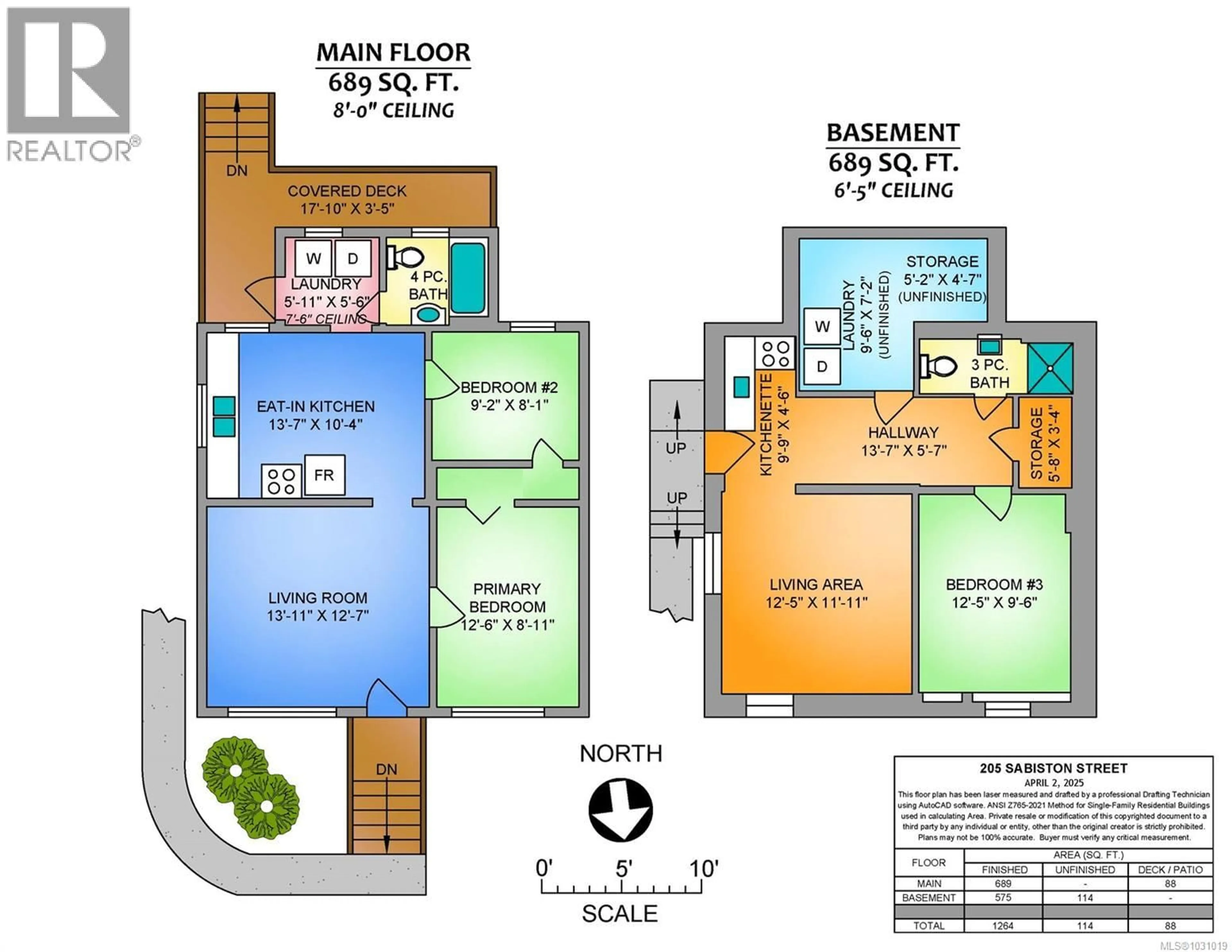 Floor plan for 205 SABISTON STREET, Nanaimo British Columbia V9R1M2