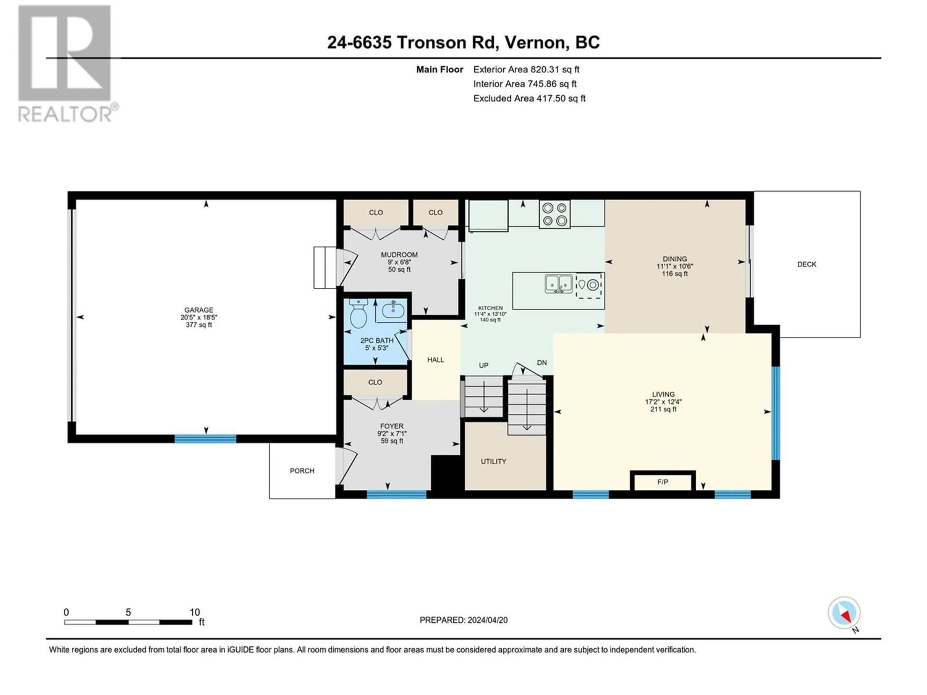 Floor plan for 6635 Tronson Road Unit# 24, Vernon British Columbia V1H2K4