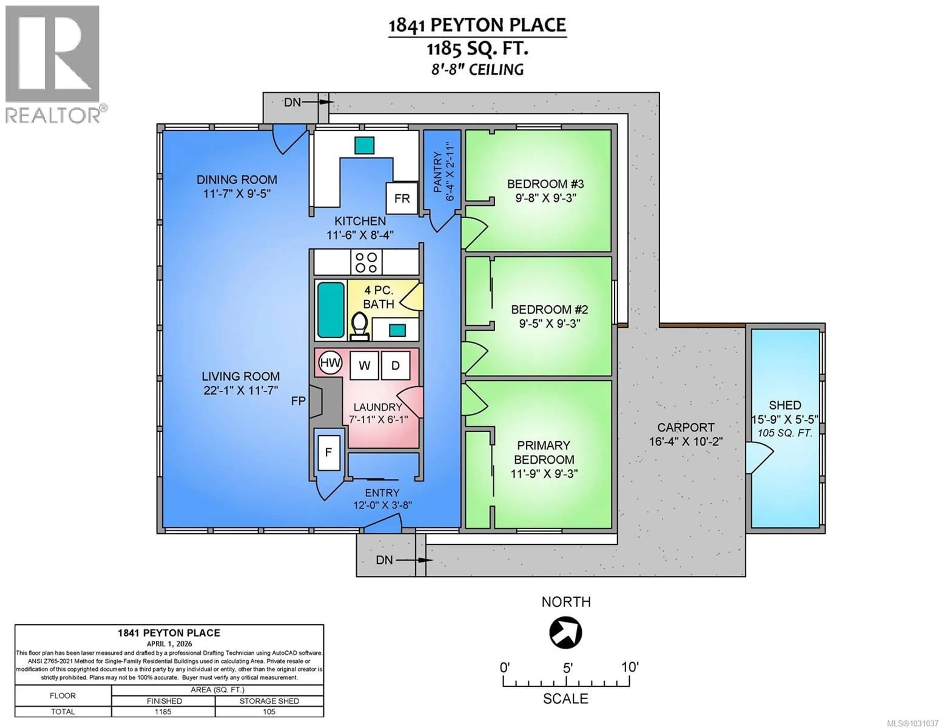 Floor plan for 1841 PEYTON PLACE, Nanaimo British Columbia V9S2R3