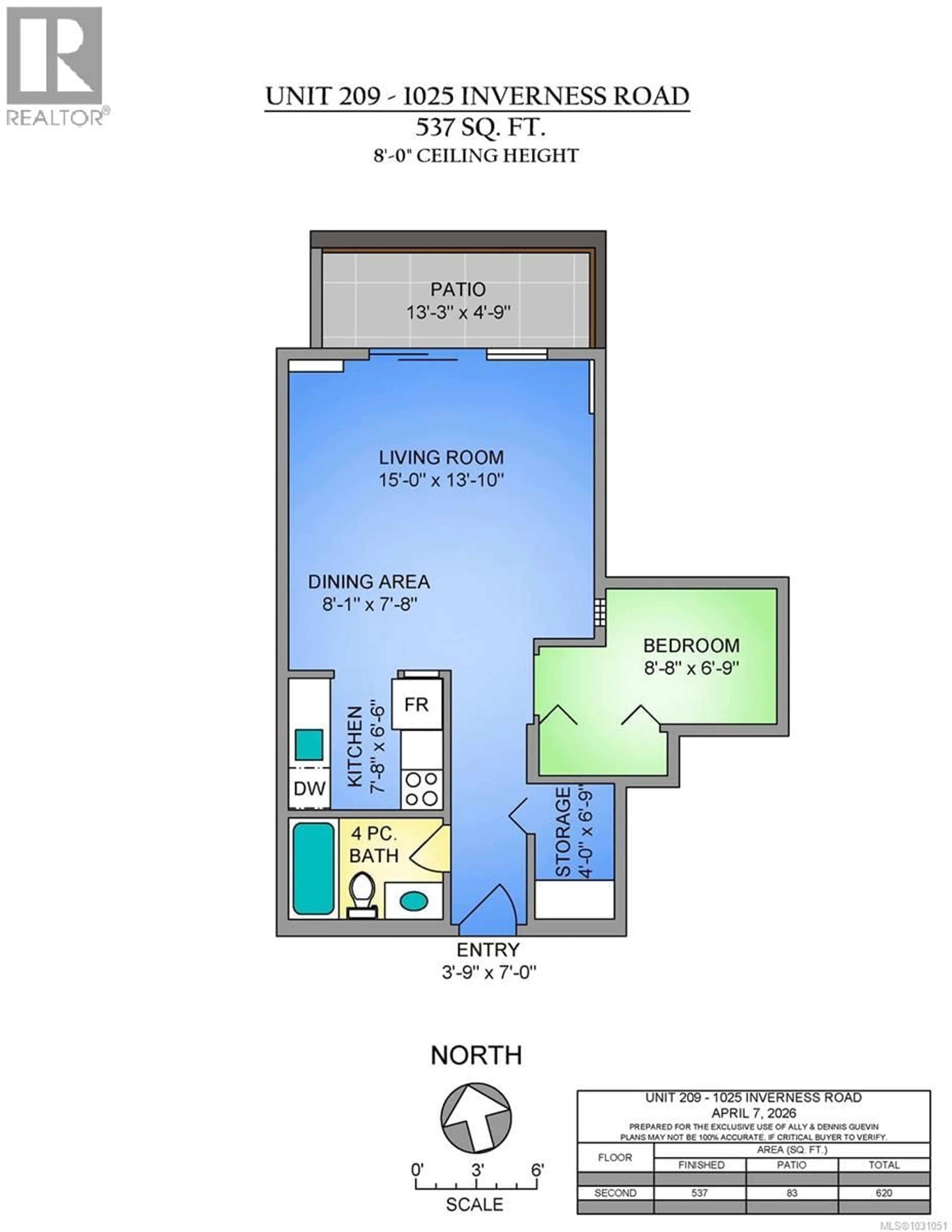Floor plan for 209 - 1025 INVERNESS ROAD, Saanich British Columbia V8X2S2