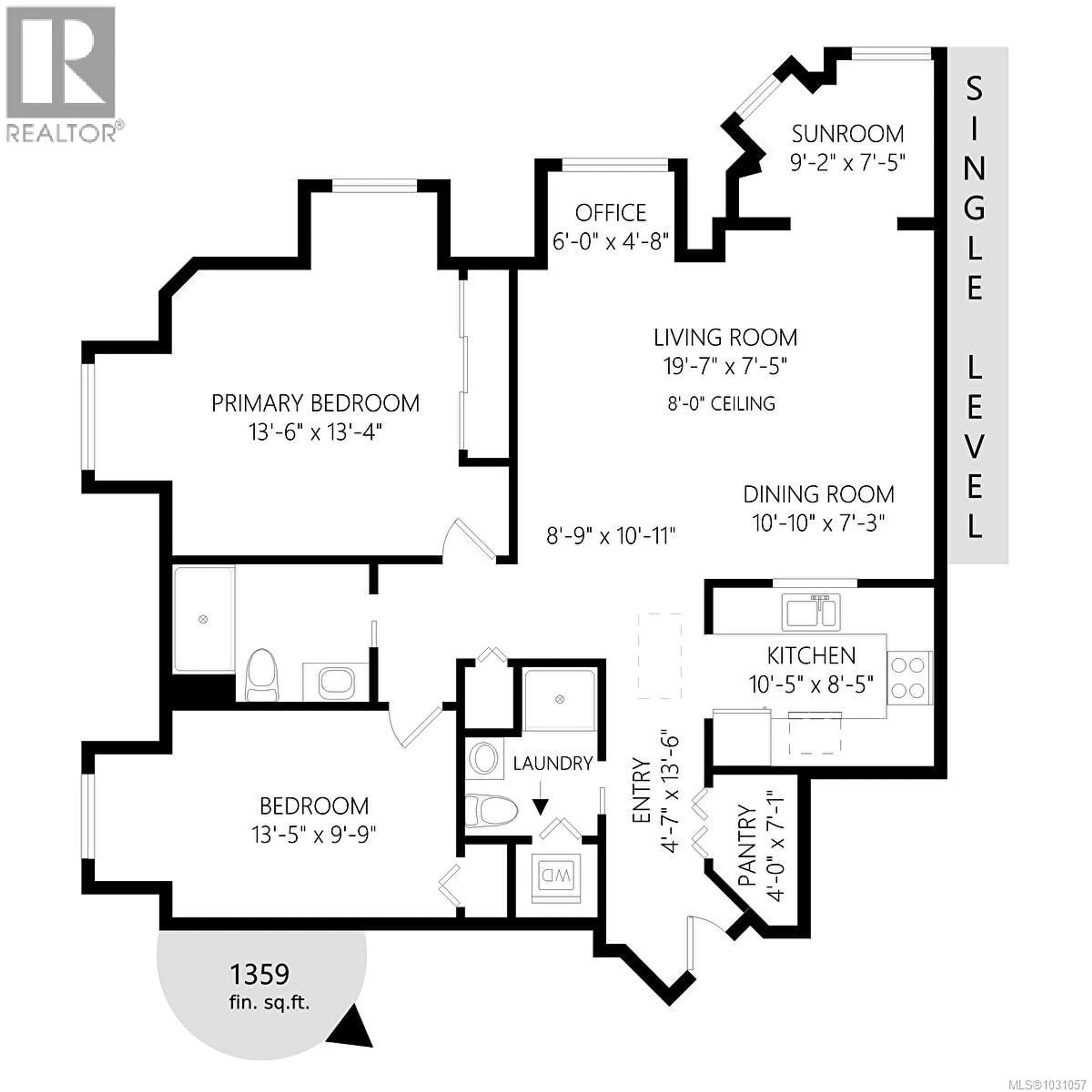 Floor plan for 402 - 1521 CHURCH AVENUE, Saanich British Columbia V8P5T7
