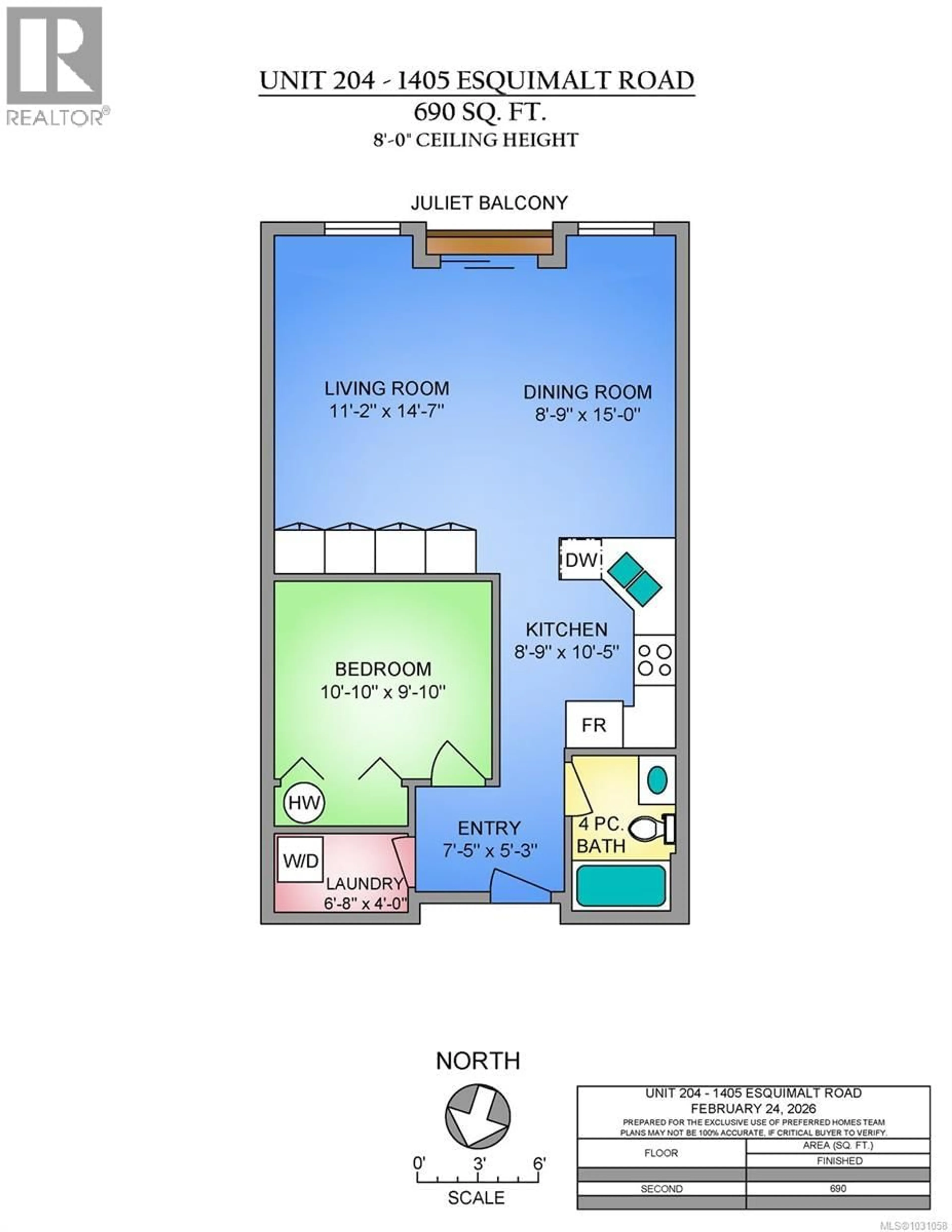 Floor plan for 204 - 1405 ESQUIMALT ROAD, Esquimalt British Columbia V9A0A4