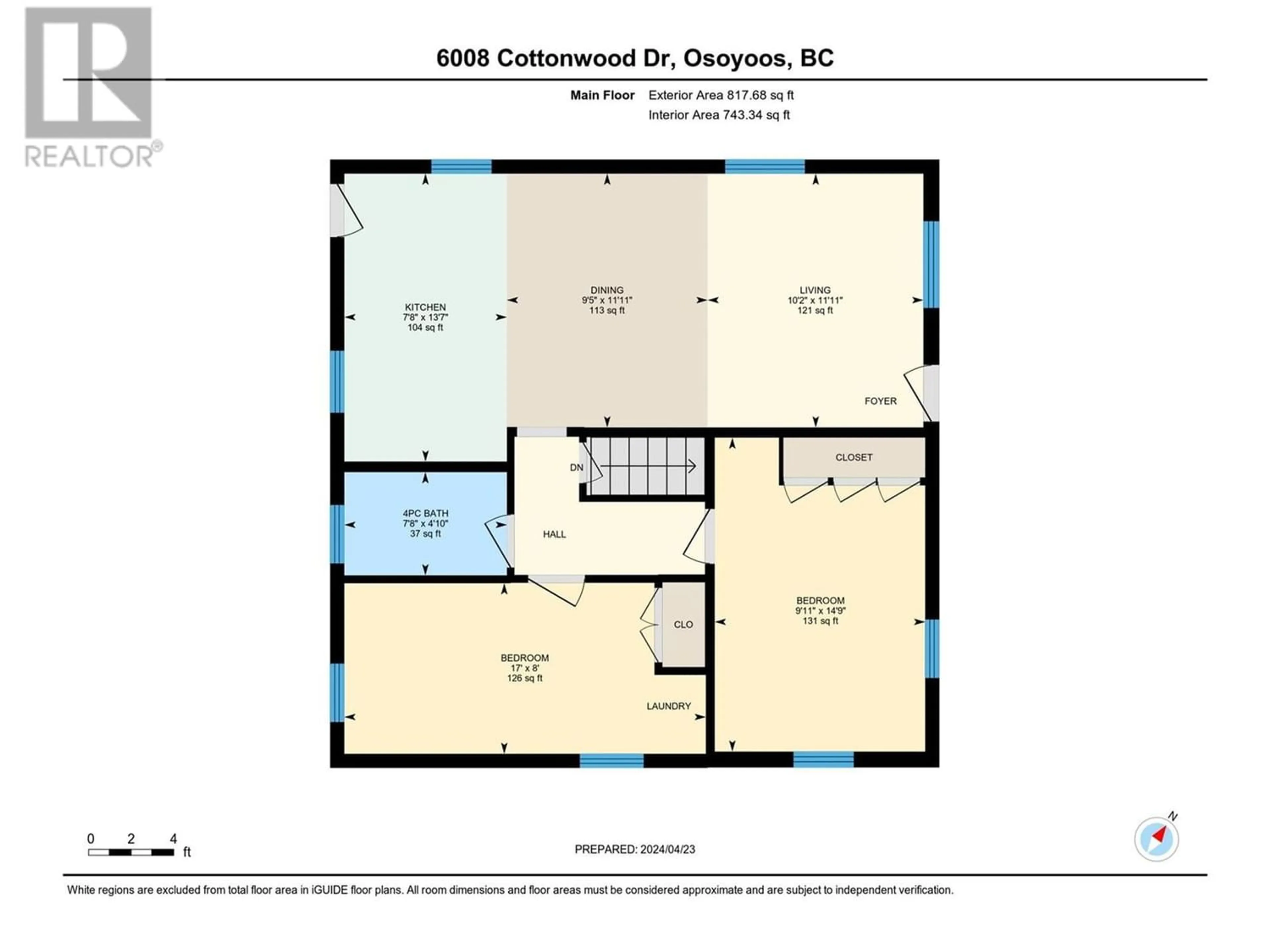 Floor plan for 6008 COTTONWOOD Drive, Osoyoos British Columbia V0H1V3