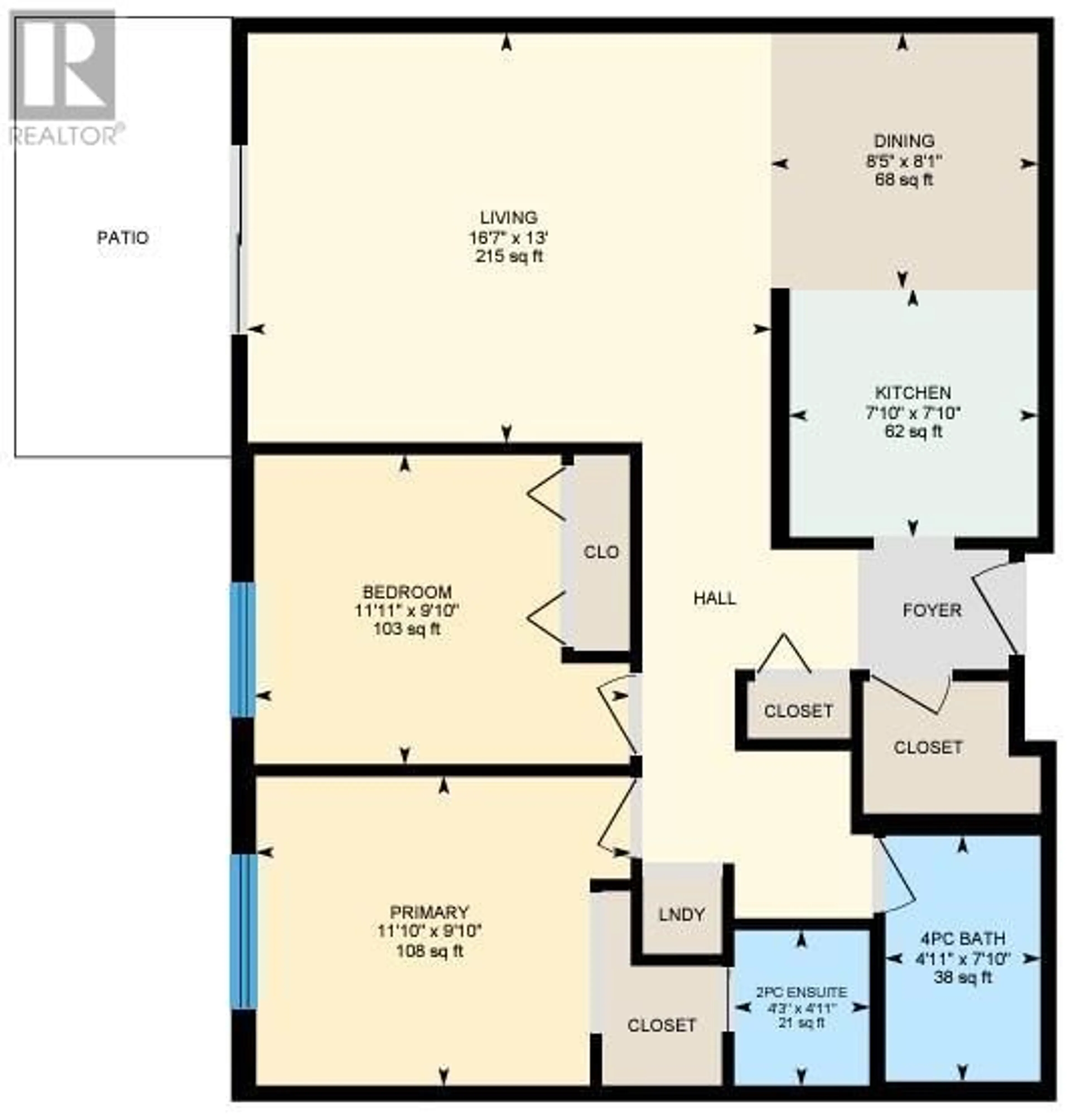 Floor plan for 3180 De Montreuil Court Unit# 103, Kelowna British Columbia V1W3W4