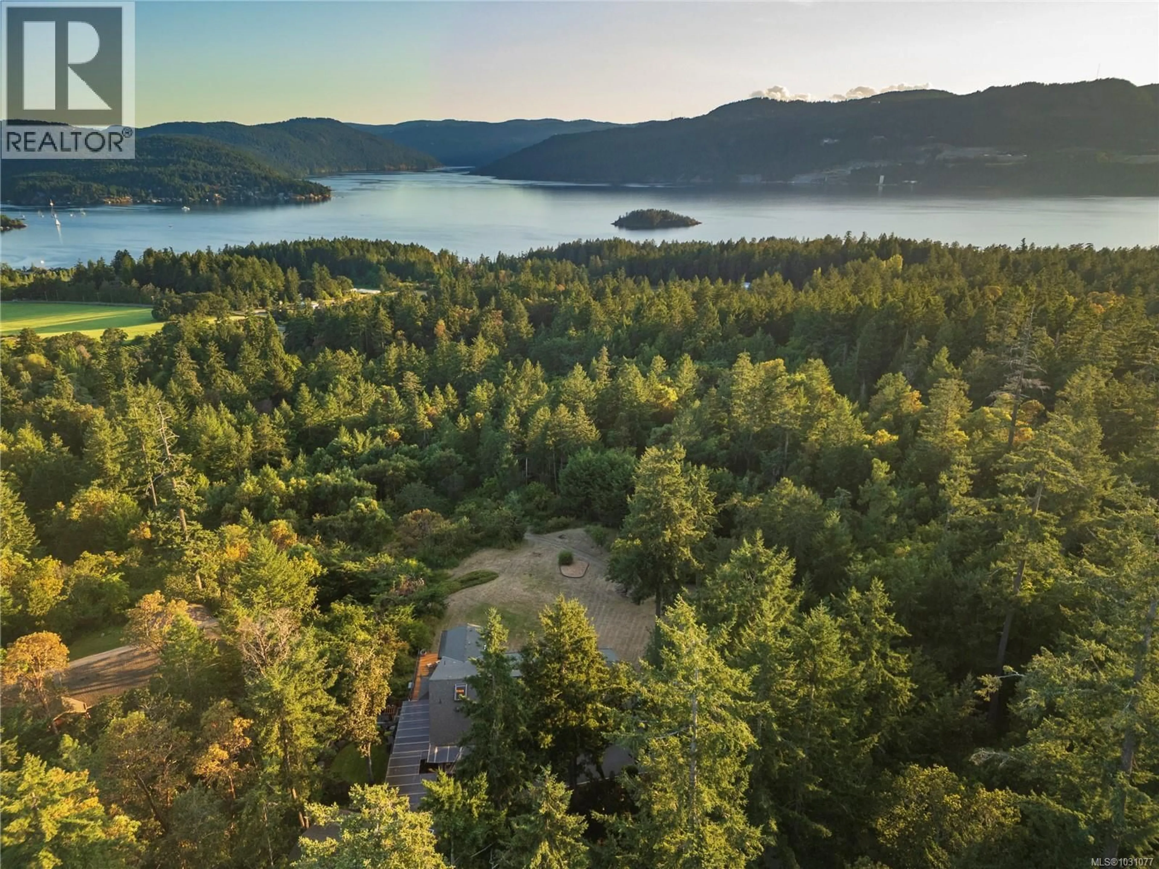 A pic from outside/outdoor area/front of a property/back of a property/a pic from drone, forest/trees view for 8100 WOODWYN TERRACE, Central Saanich British Columbia V8M1S2