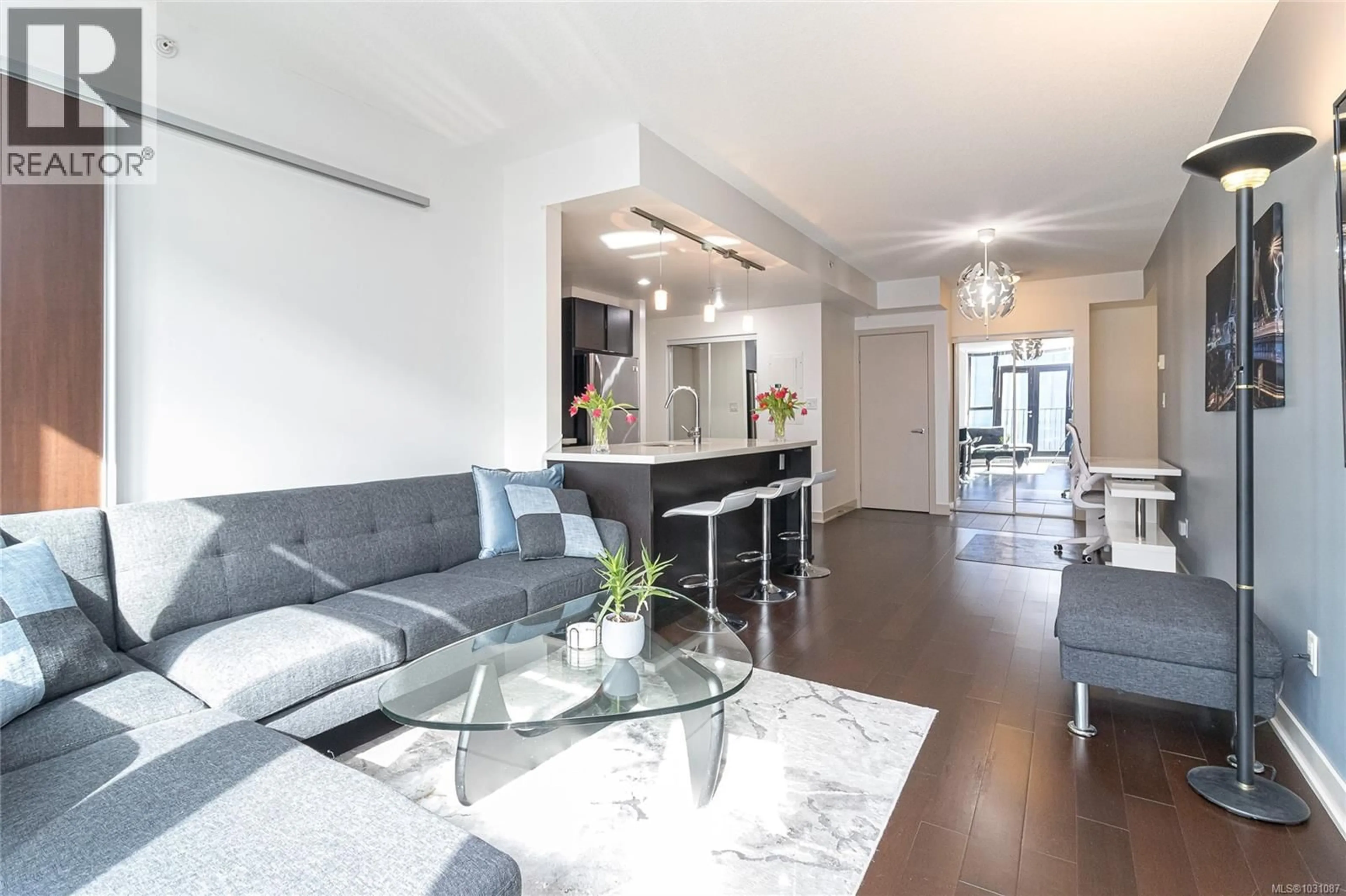 Living room with furniture, unknown for 204 - 760 JOHNSON STREET, Victoria British Columbia V8W0A4