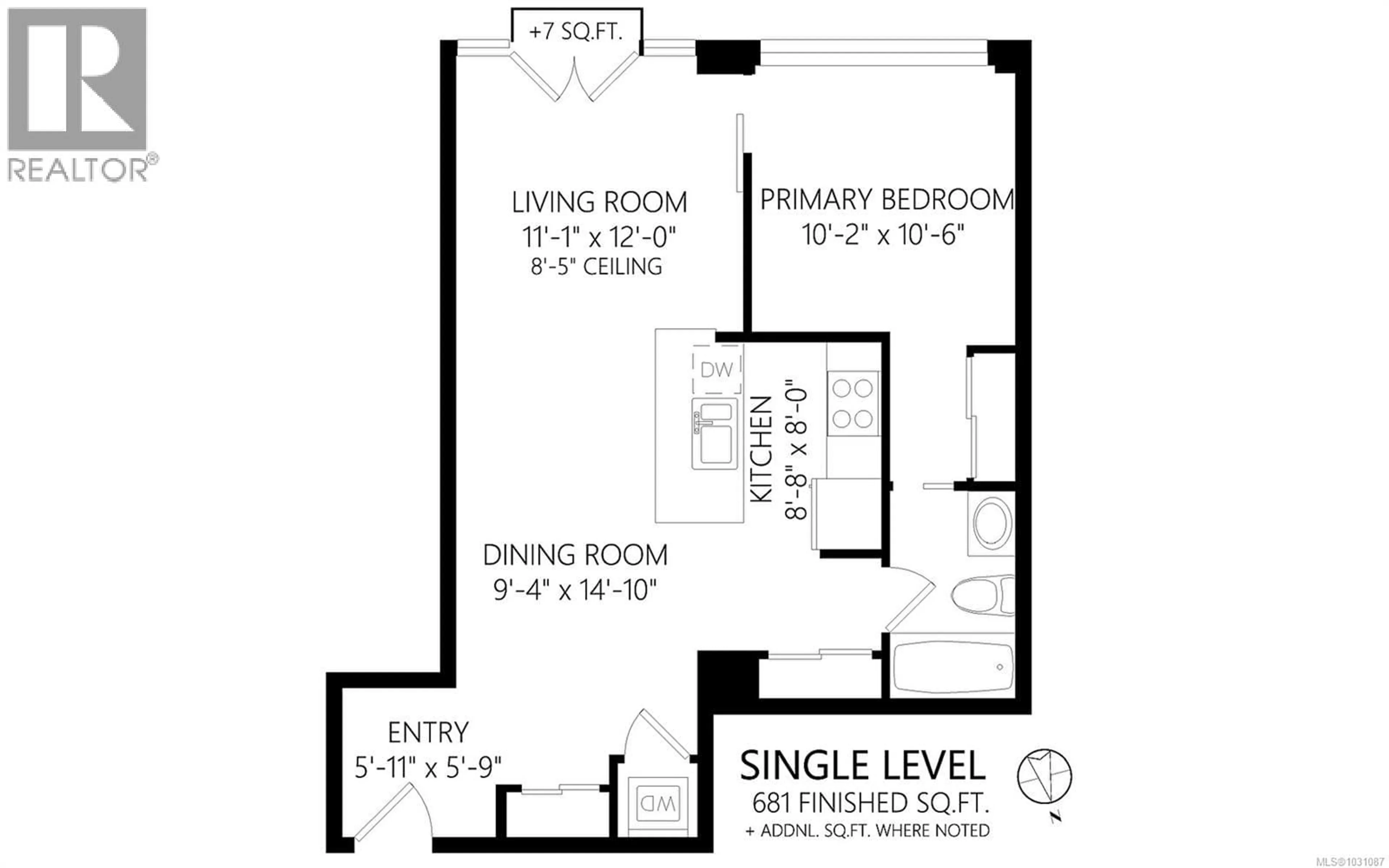 Floor plan for 204 - 760 JOHNSON STREET, Victoria British Columbia V8W0A4
