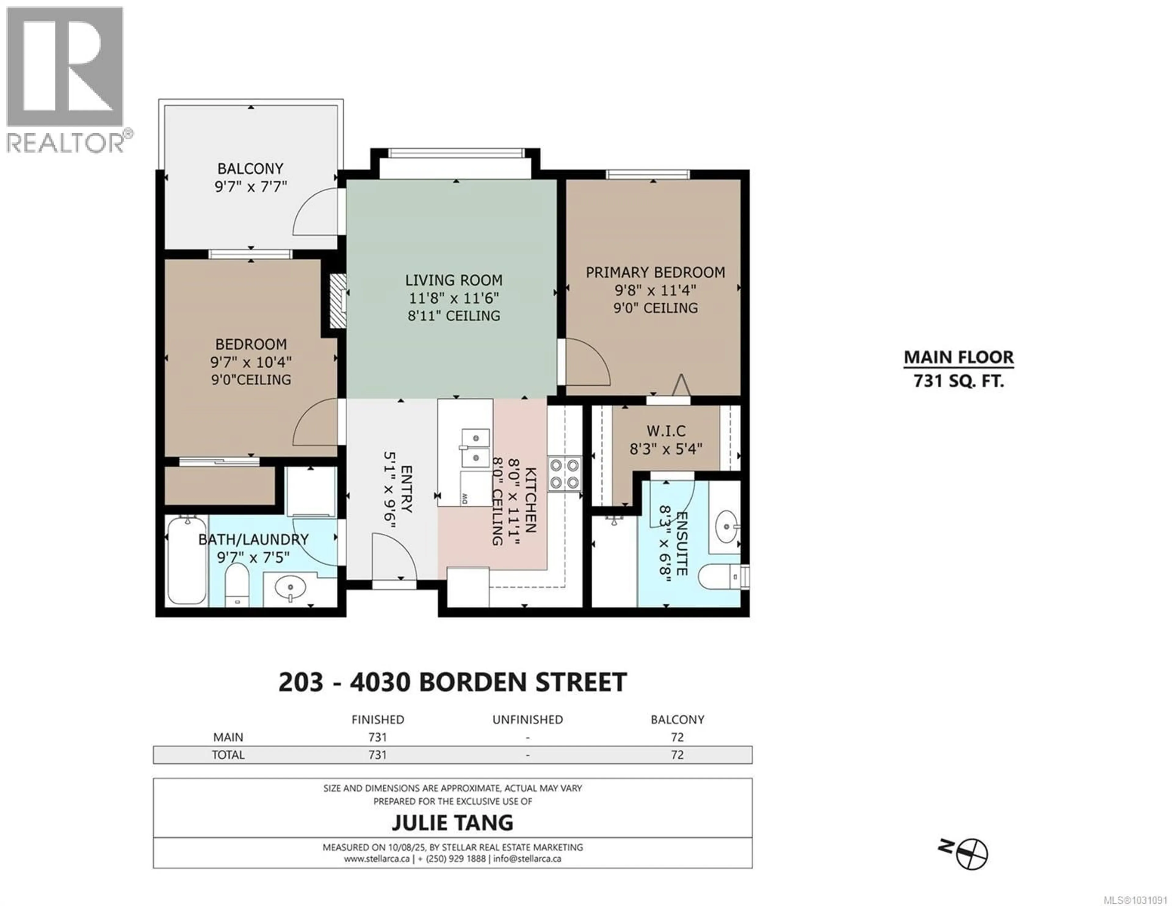 Floor plan for 203 - 4030 BORDEN STREET, Saanich British Columbia V8X2E9