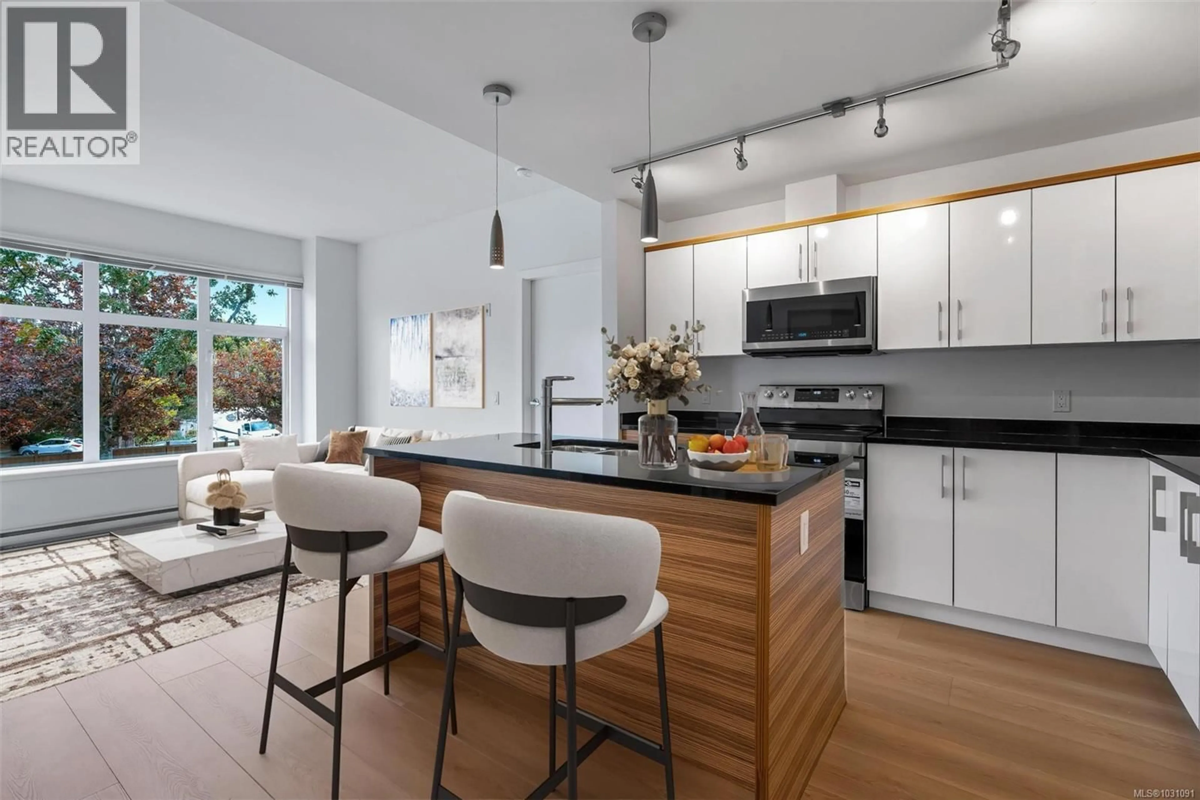 Open concept kitchen, unknown for 203 - 4030 BORDEN STREET, Saanich British Columbia V8X2E9