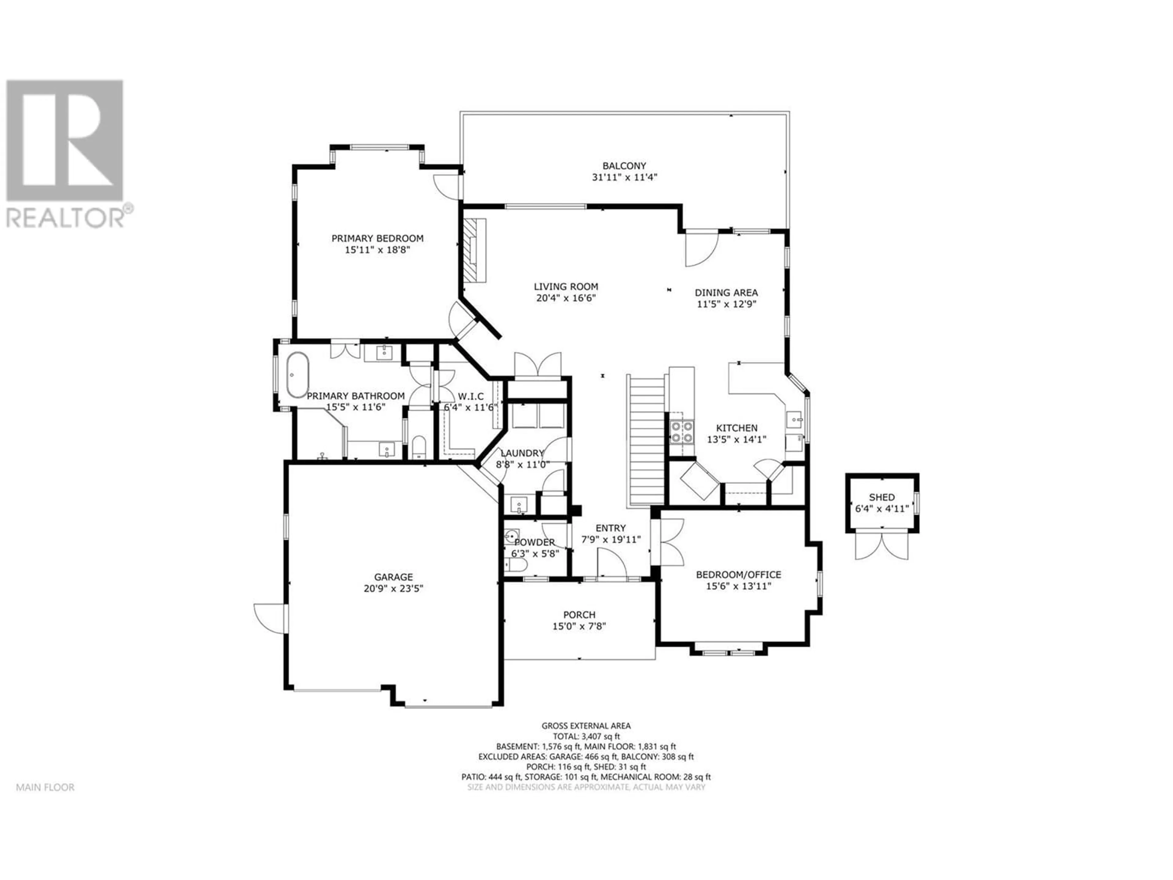Floor plan for 7109 Apex Drive Lot# 15, Vernon British Columbia V1B3Z4