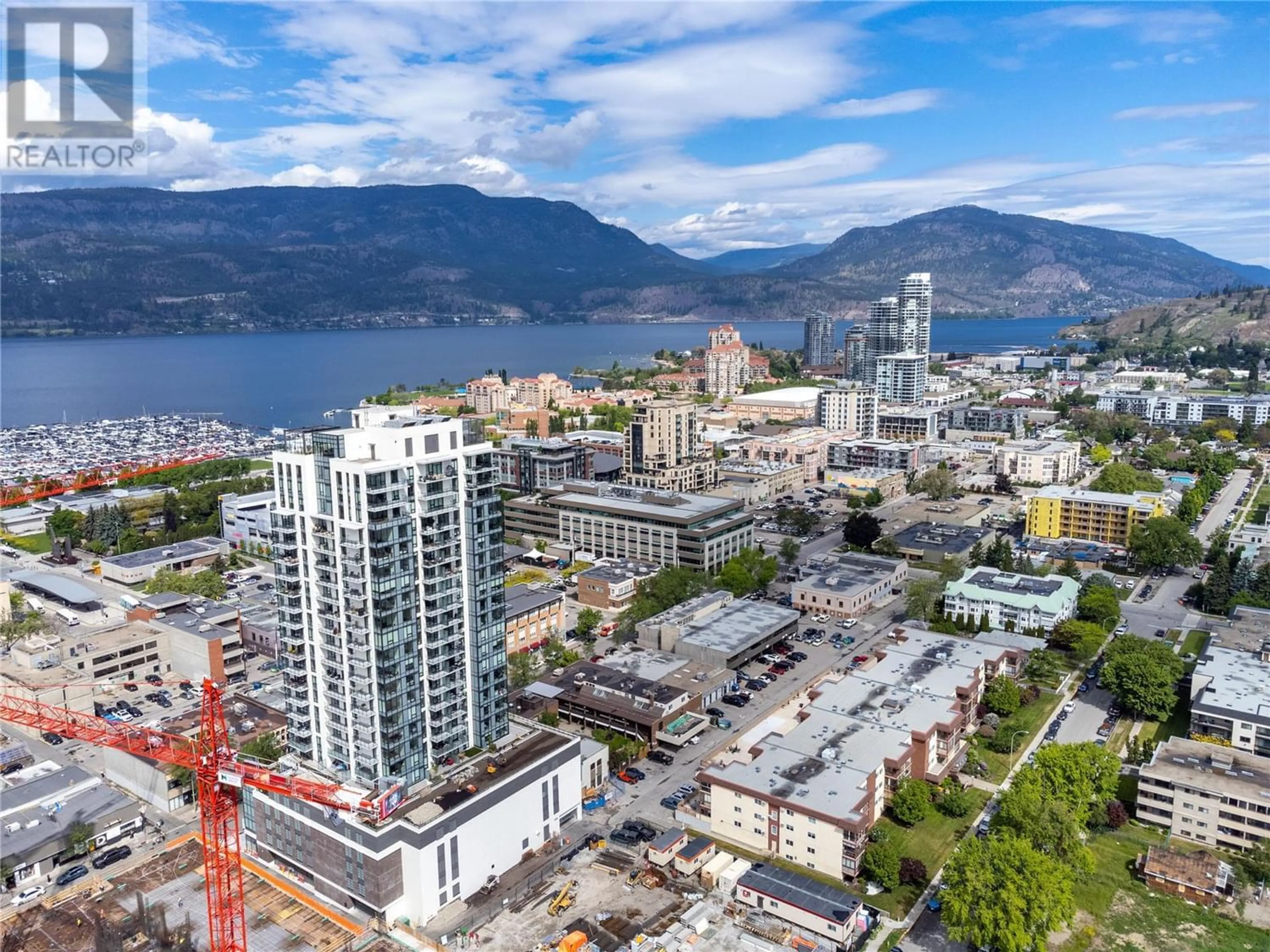 A pic from exterior of the house or condo, the view of city buildings for 1471 St Paul Street Unit# 1508, Kelowna British Columbia V1Y2E4