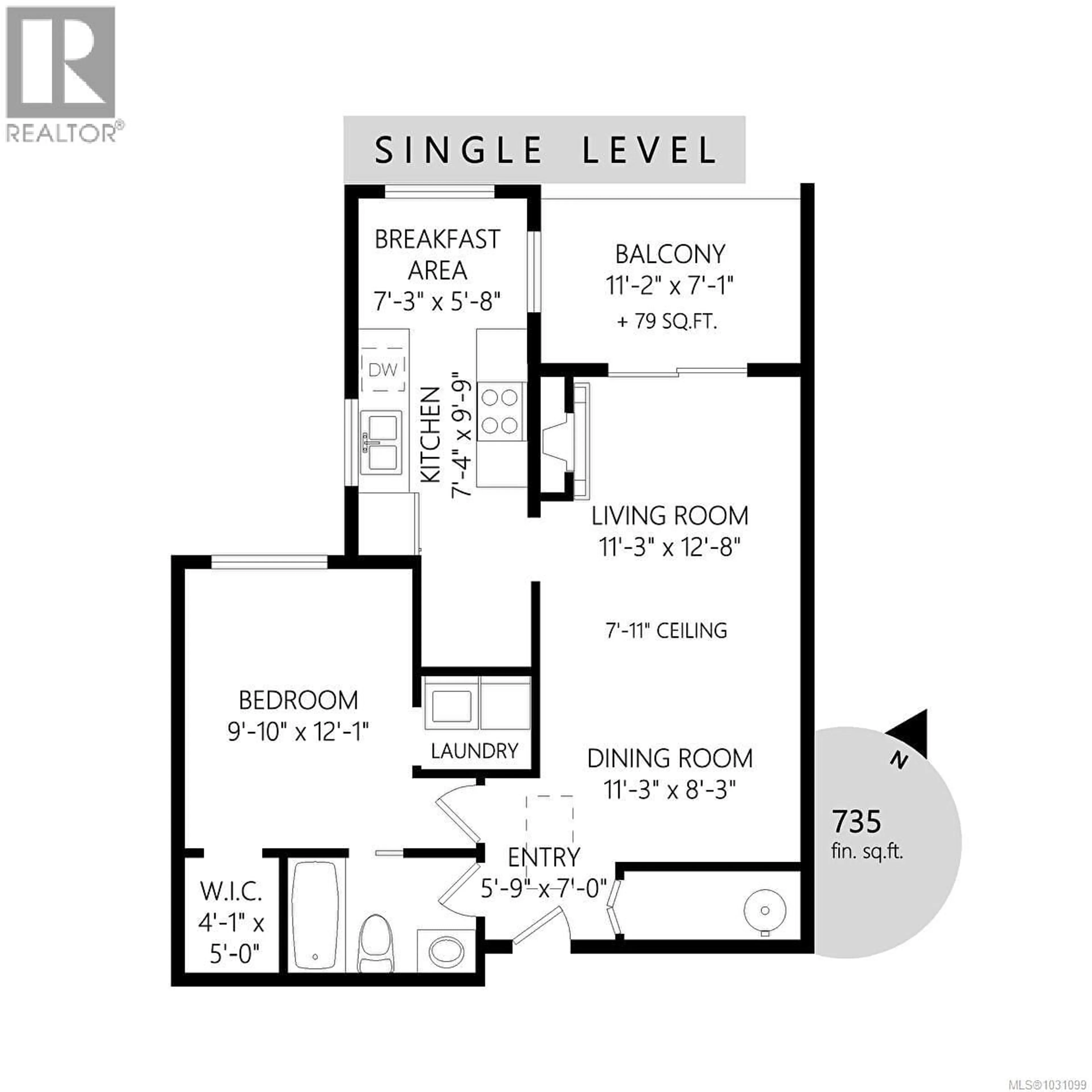 Floor plan for 409 - 545 MANCHESTER ROAD, Victoria British Columbia V8T5H6