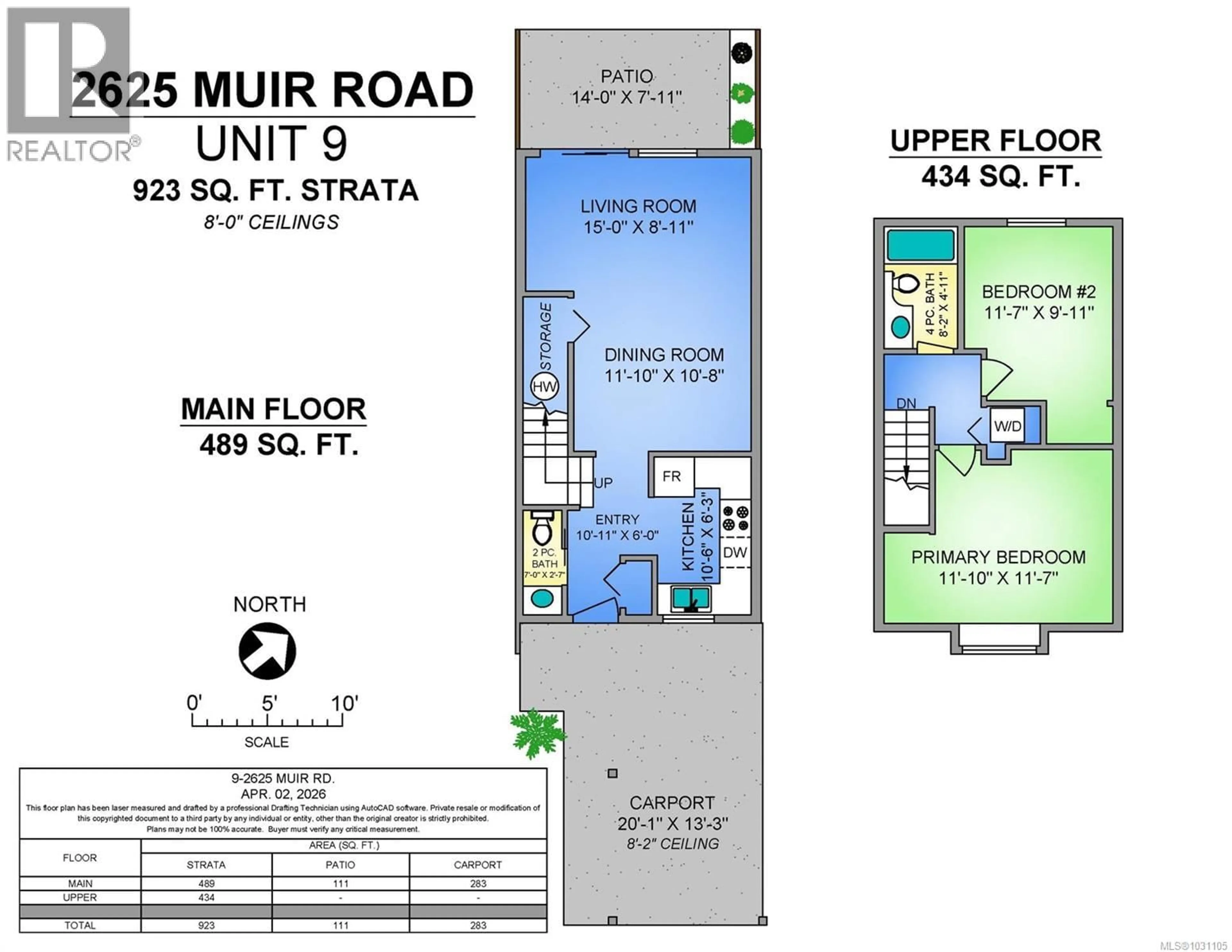 Floor plan for 9 - 2625 MUIR ROAD, Courtenay British Columbia V9N8Z4