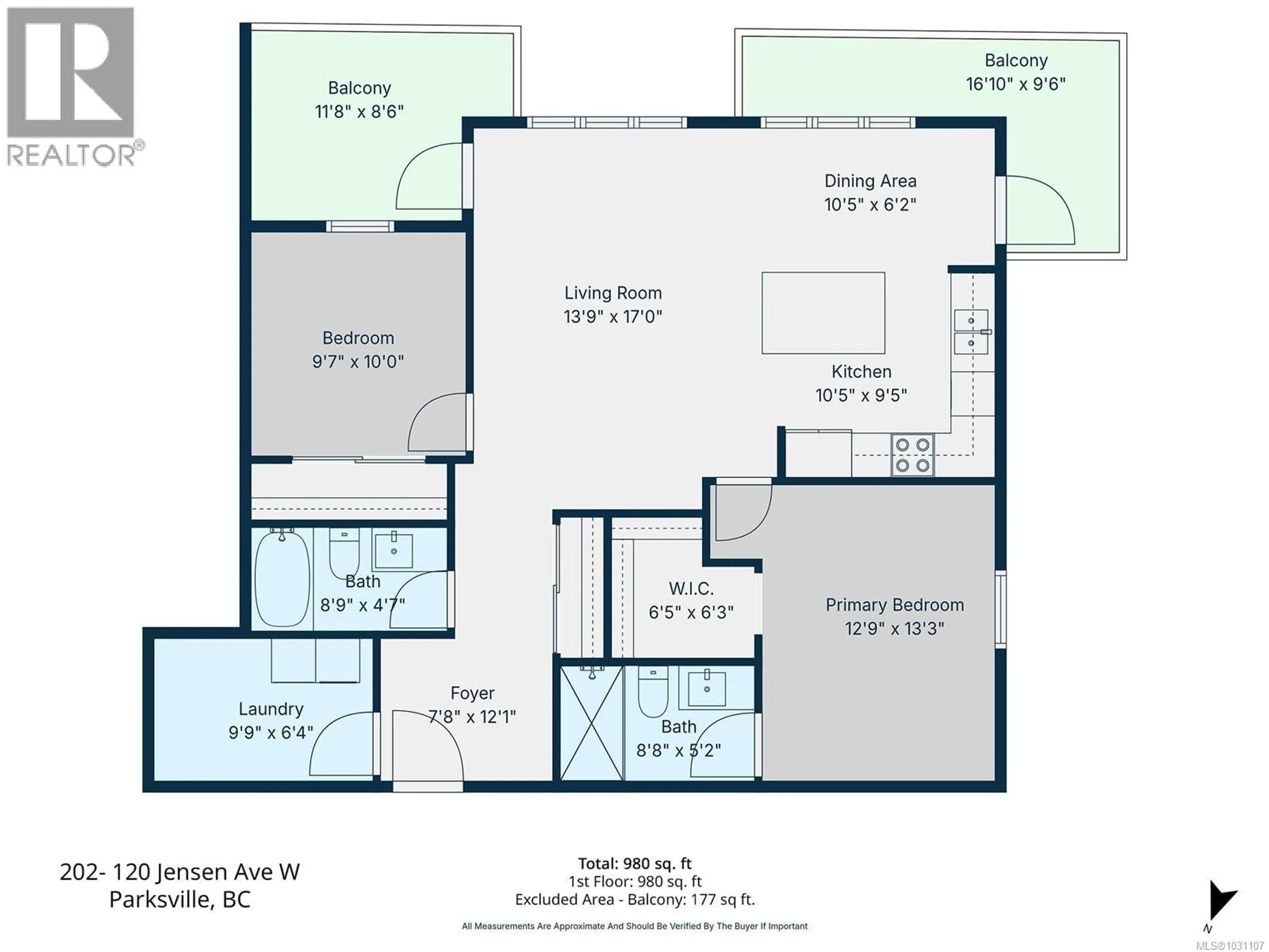 Floor plan for 202 - 120 JENSEN AVENUE EAST, Parksville British Columbia V9P0H6