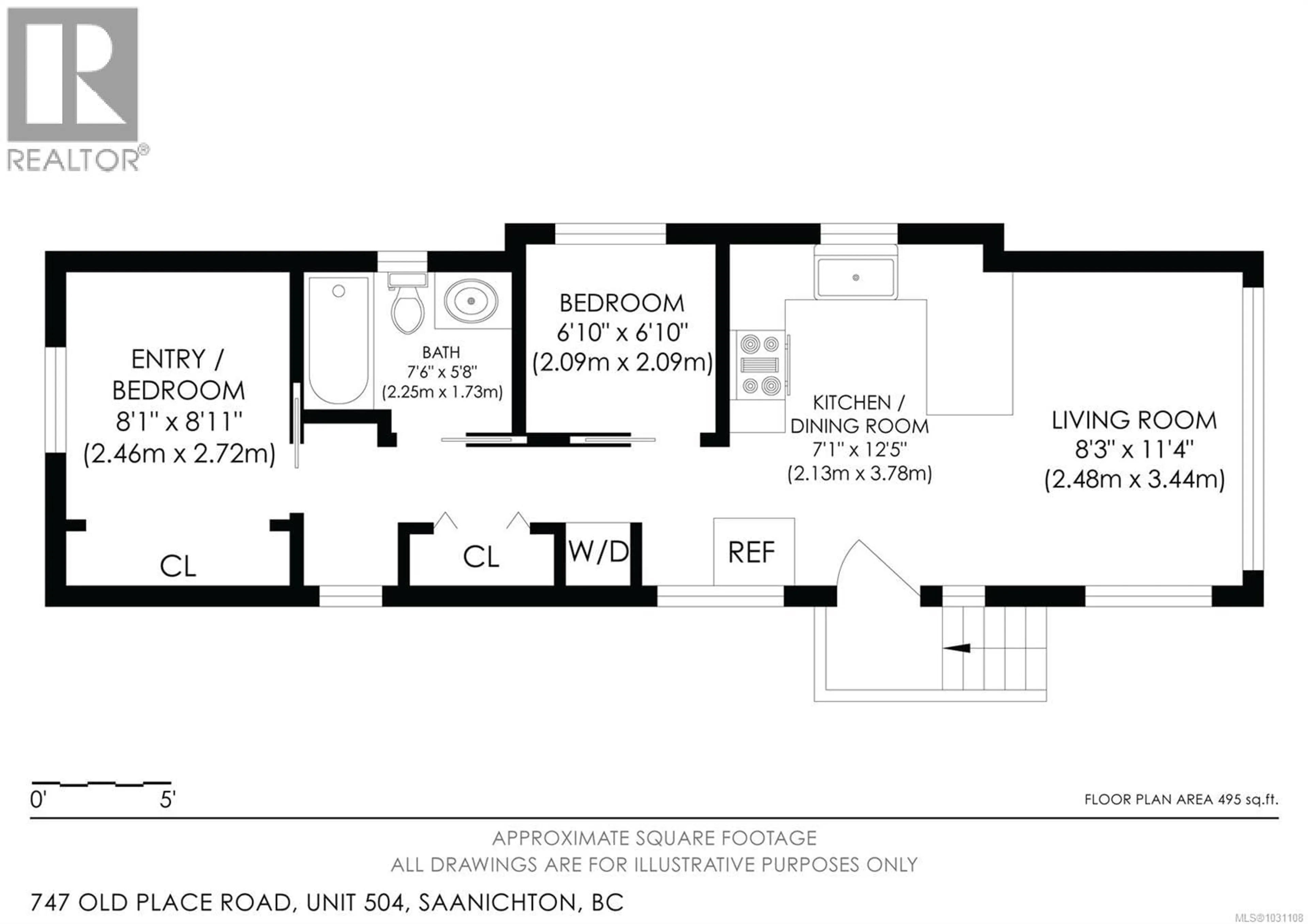 Floor plan for 504 - 747 OLD PLACE ROAD, Central Saanich British Columbia V8M0C3