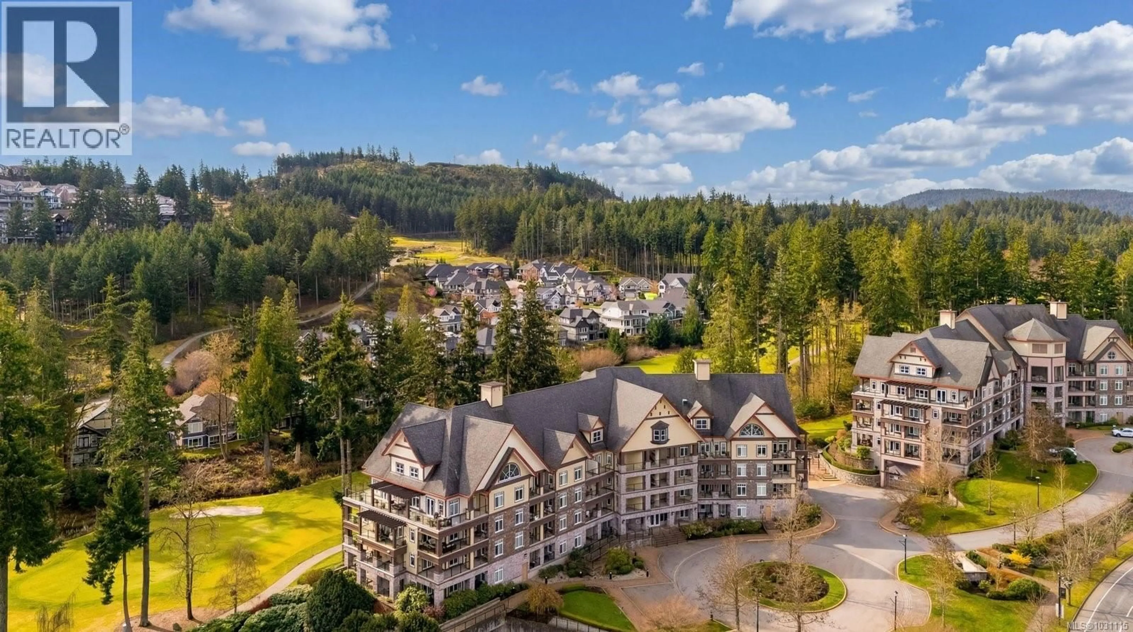 A pic from outside/outdoor area/front of a property/back of a property/a pic from drone, mountain view for 301 - 1375 BEAR MOUNTAIN PARKWAY, Langford British Columbia V9B0C9